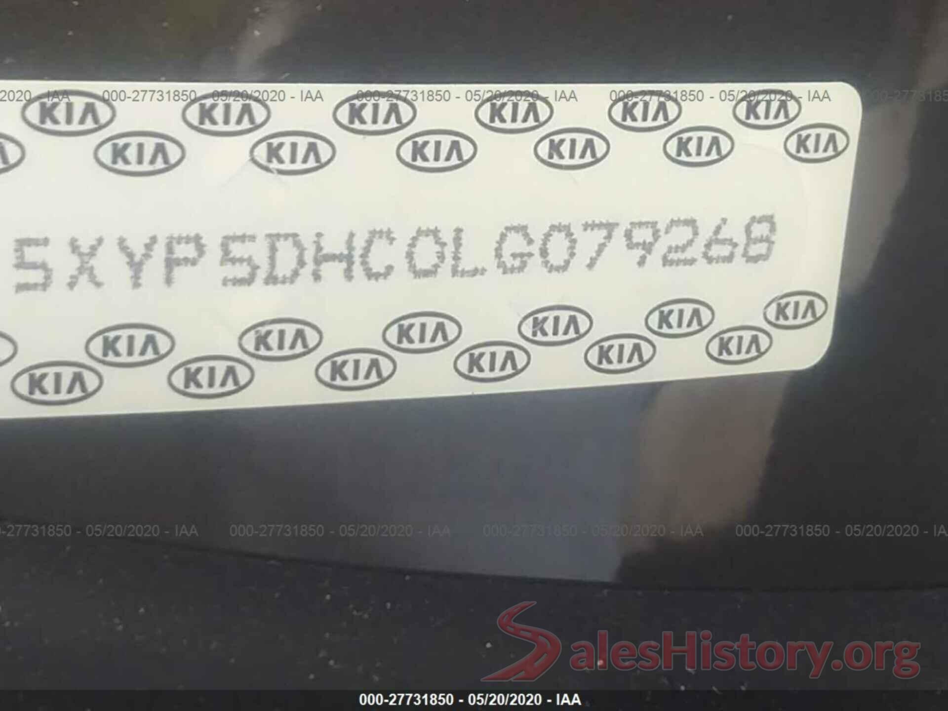 5XYP5DHC0LG079268 2020 KIA TELLURIDE