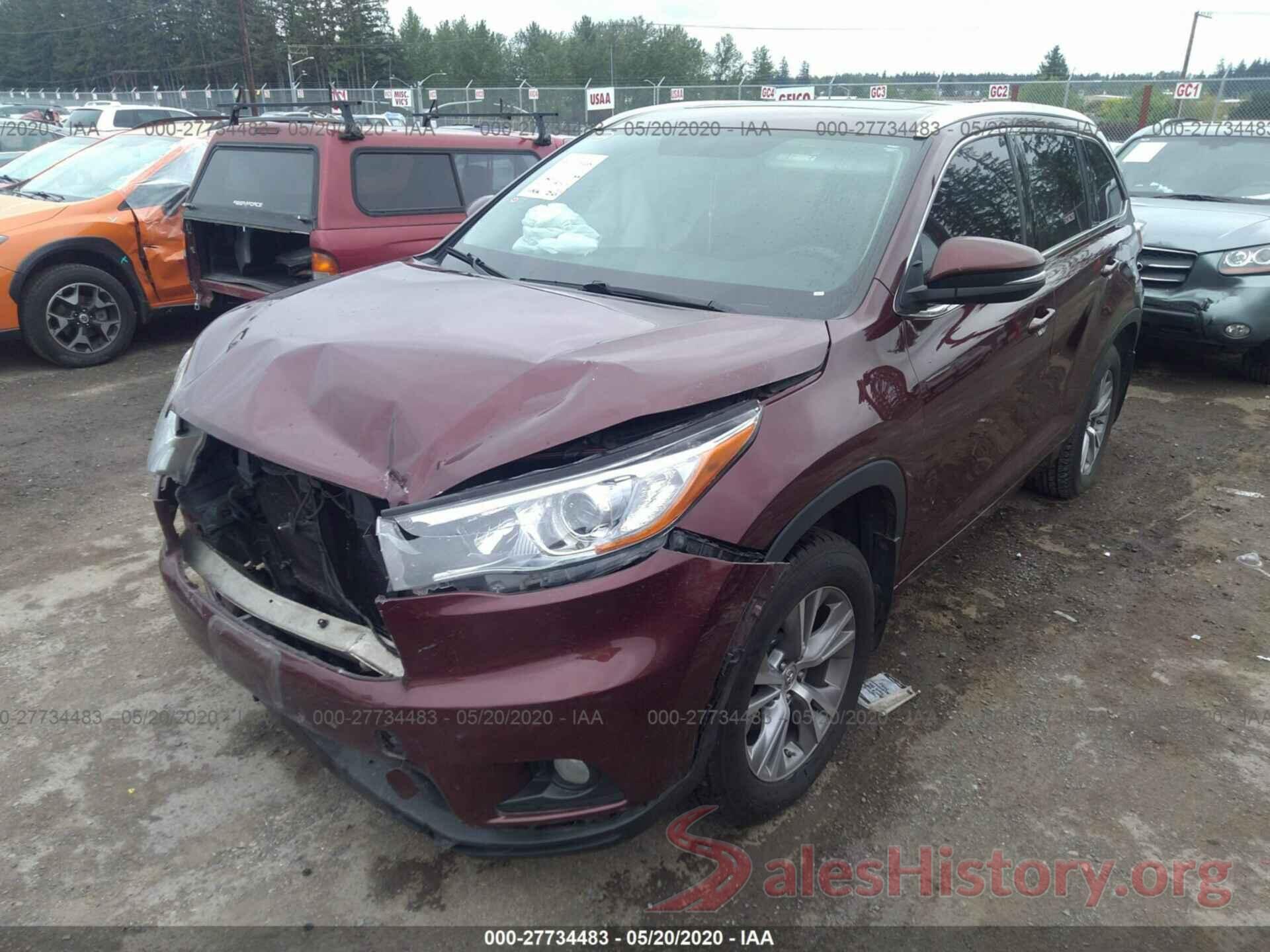 5TDJKRFH8FS133627 2015 TOYOTA HIGHLANDER