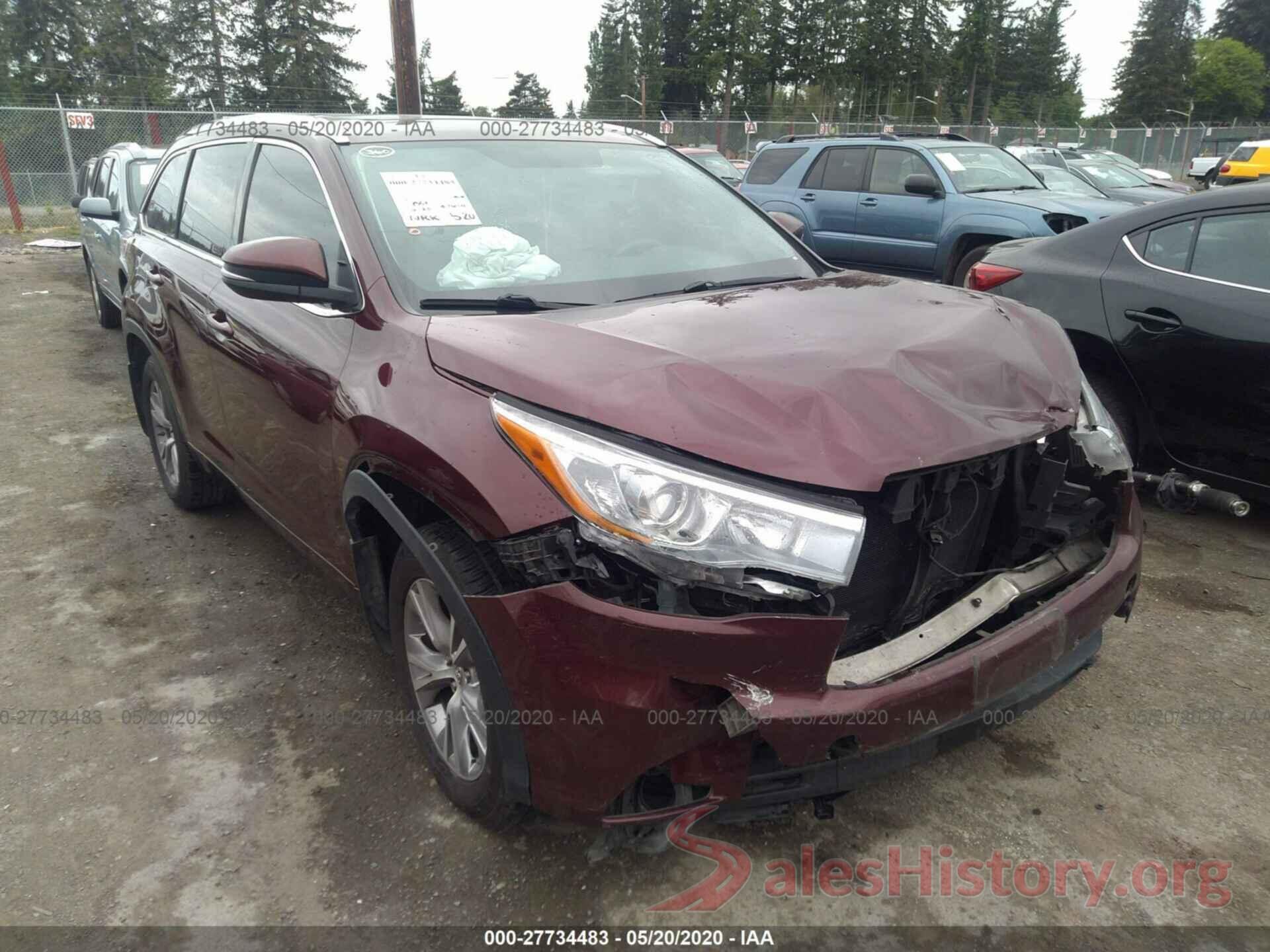 5TDJKRFH8FS133627 2015 TOYOTA HIGHLANDER