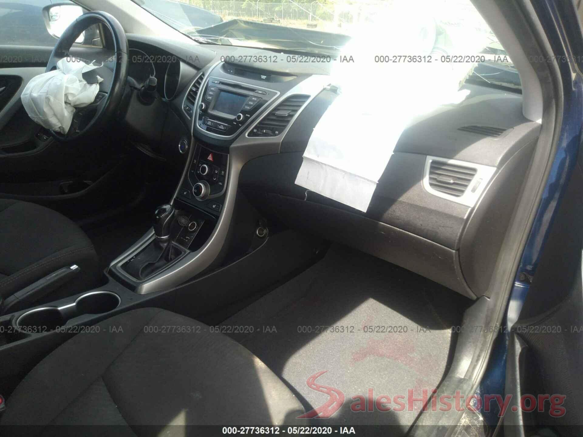 5NPDH4AE6GH686456 2016 Hyundai Elantra