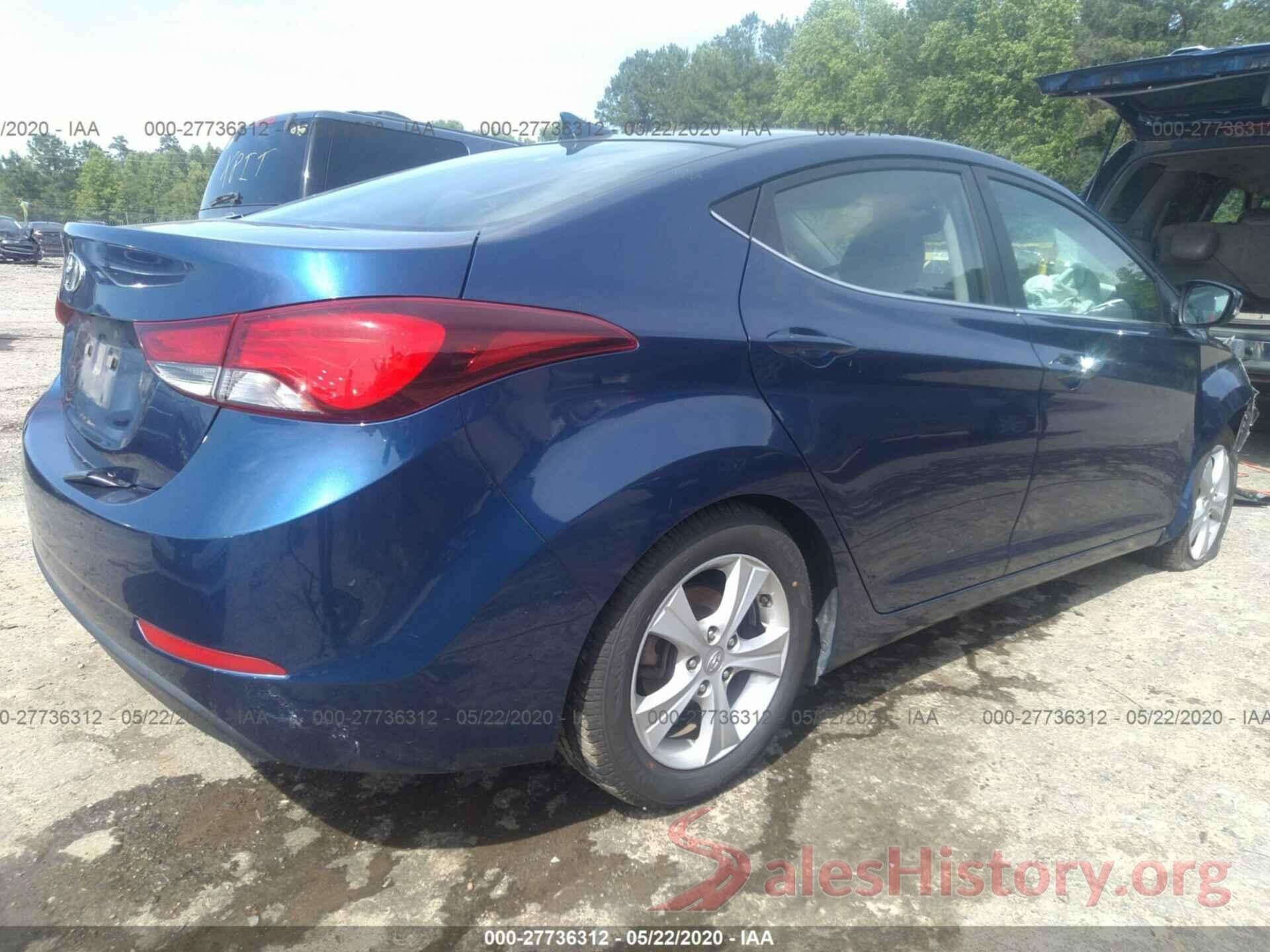 5NPDH4AE6GH686456 2016 Hyundai Elantra