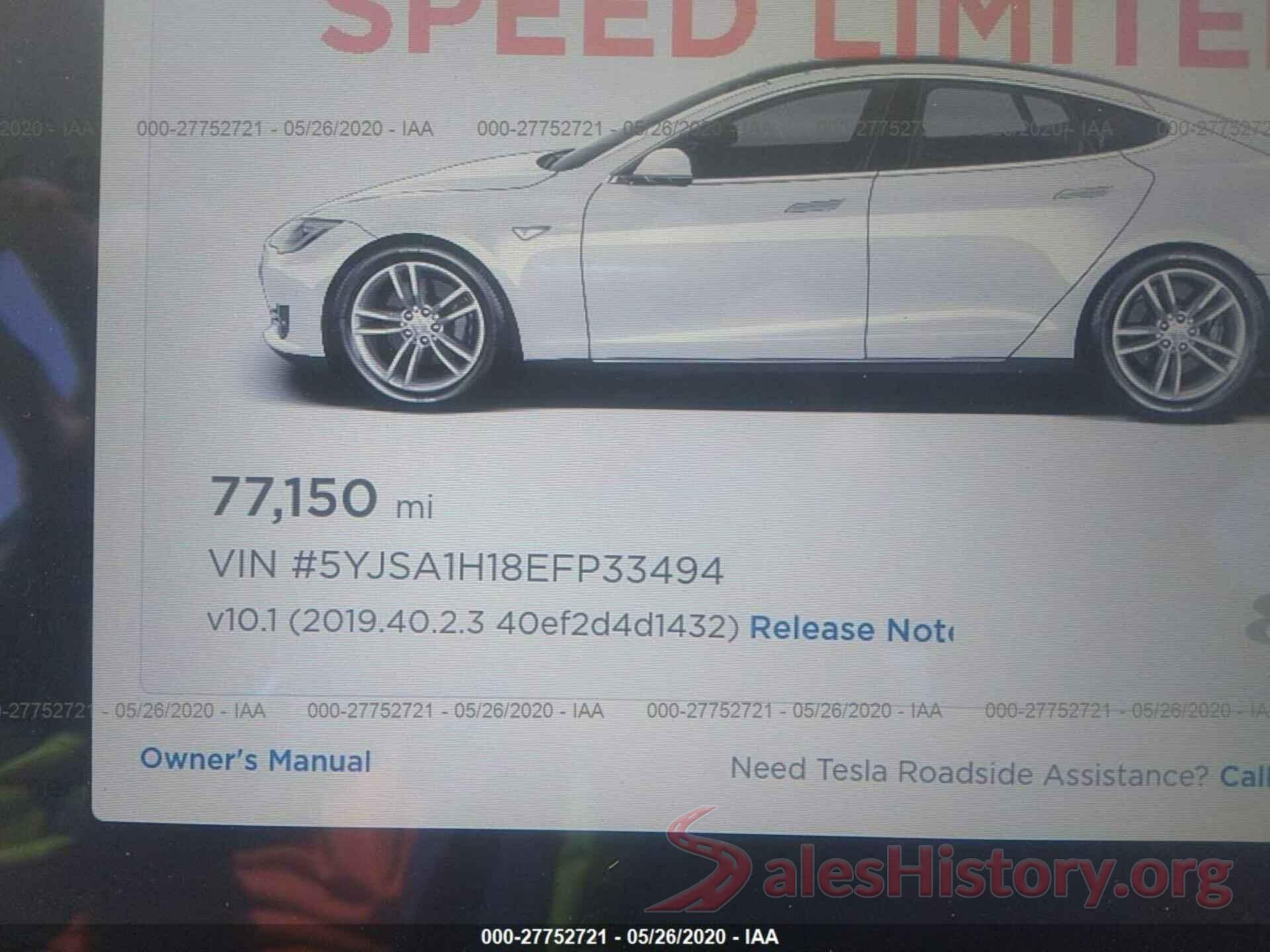 5YJSA1H18EFP33494 2014 TESLA MODEL S