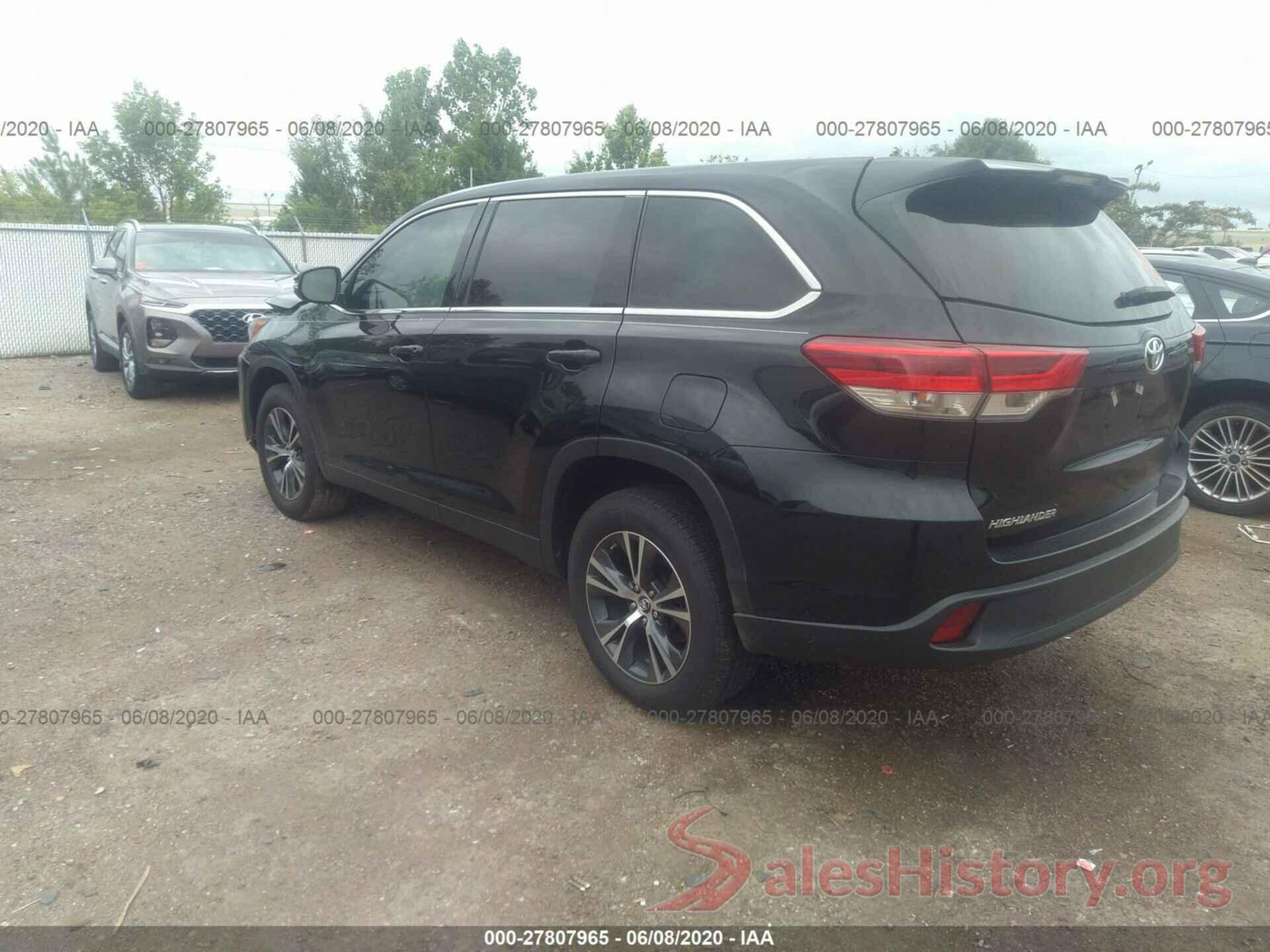 5TDZARFHXKS049888 2019 TOYOTA HIGHLANDER