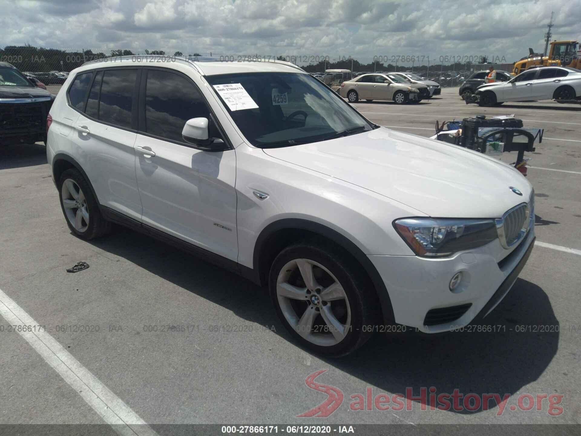 5UXWZ7C36H0X39561 2017 BMW X3