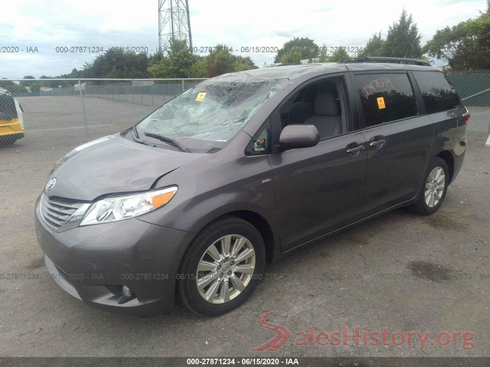 5TDDZ3DC1HS168722 2017 Toyota Sienna