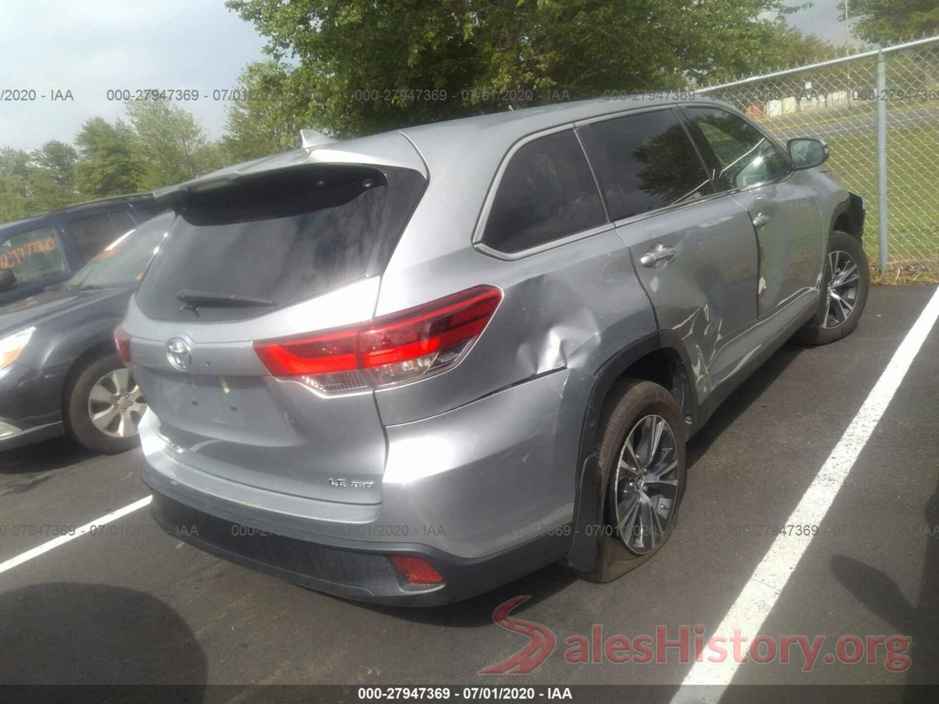 5TDBZRFH7KS701912 2019 TOYOTA HIGHLANDER