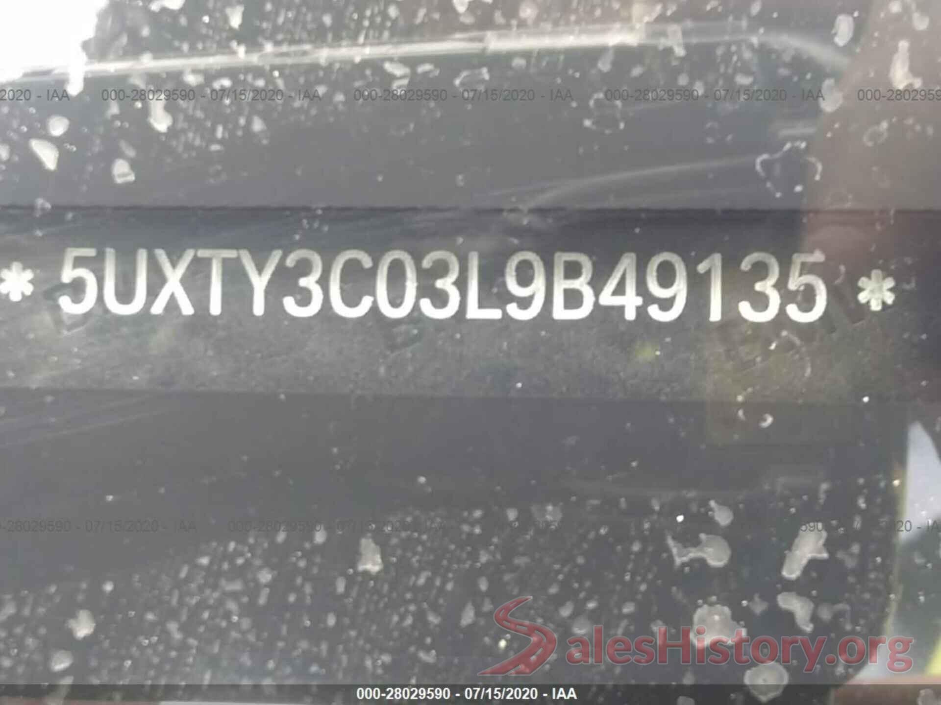 5UXTY3C03L9B49135 2020 BMW X3