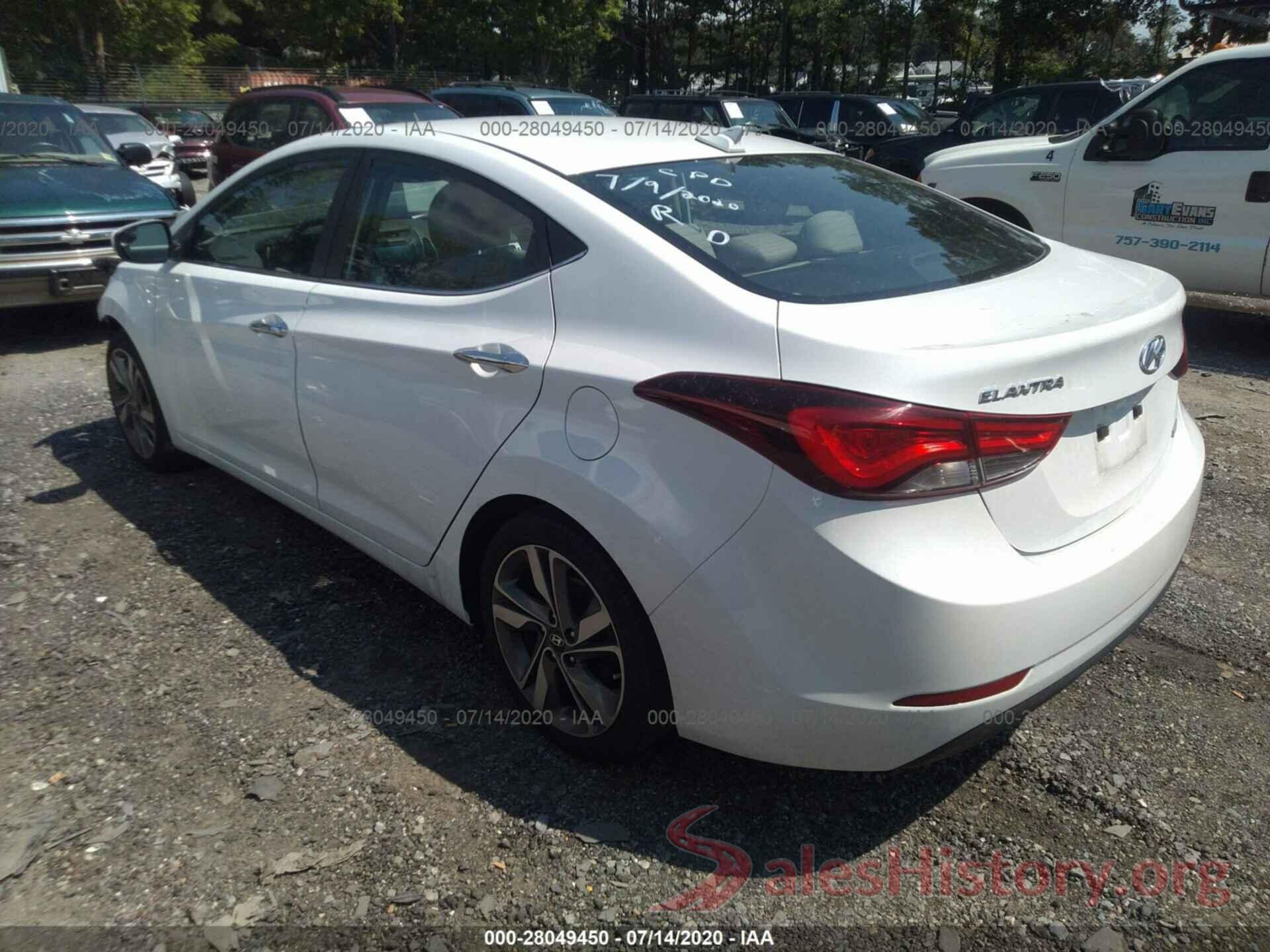 5NPDH4AE7GH677264 2016 Hyundai Elantra