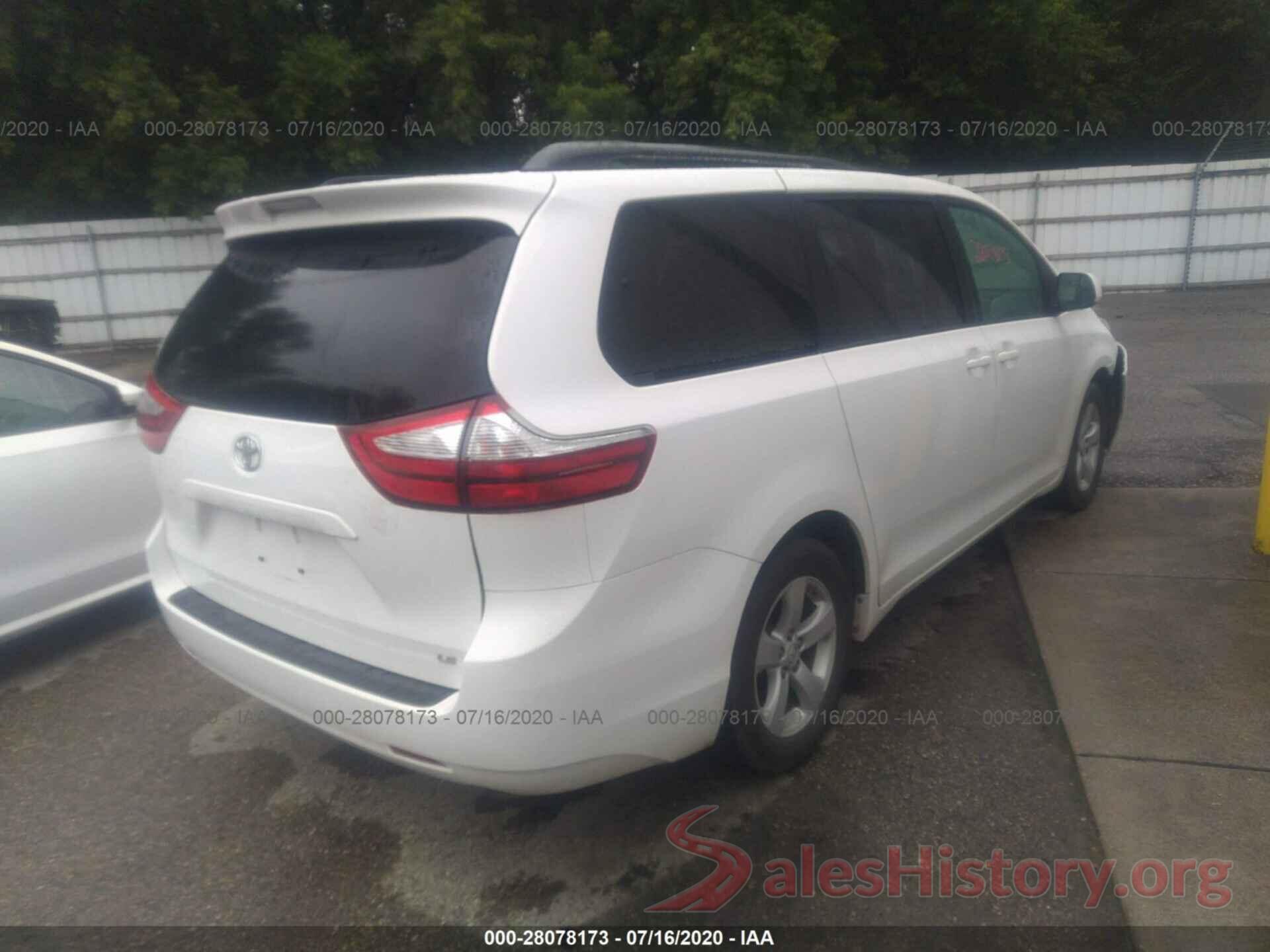 5TDKZ3DC6HS867772 2017 TOYOTA SIENNA