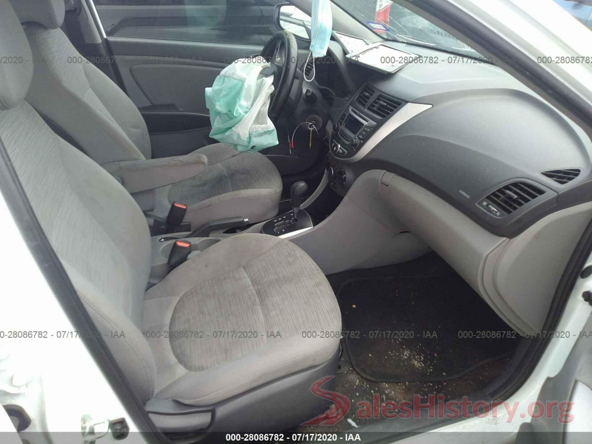 KMHCT5AE5GU274823 2016 HYUNDAI ACCENT