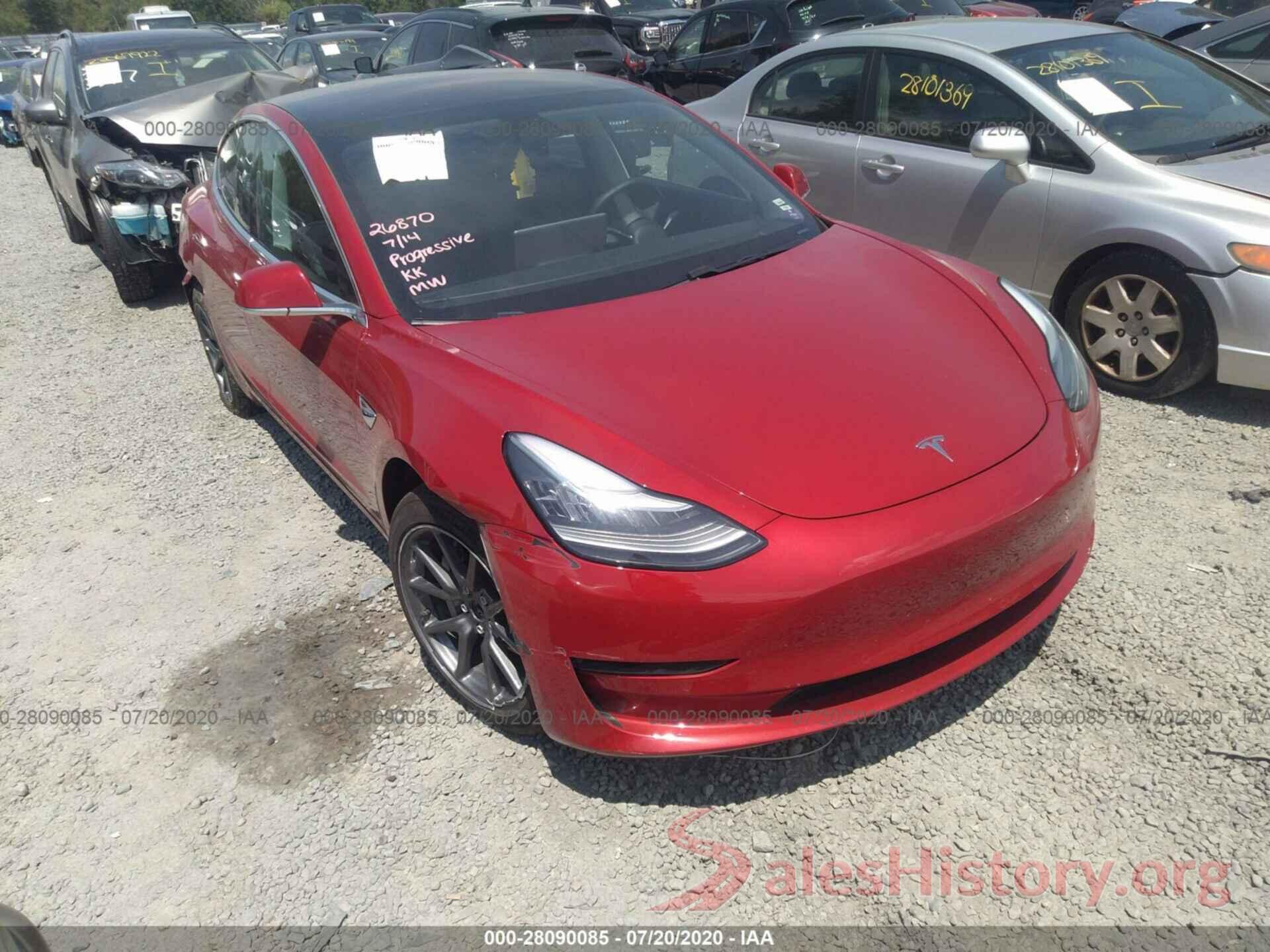 5YJ3E1EAXJF153820 2018 Tesla Model 3