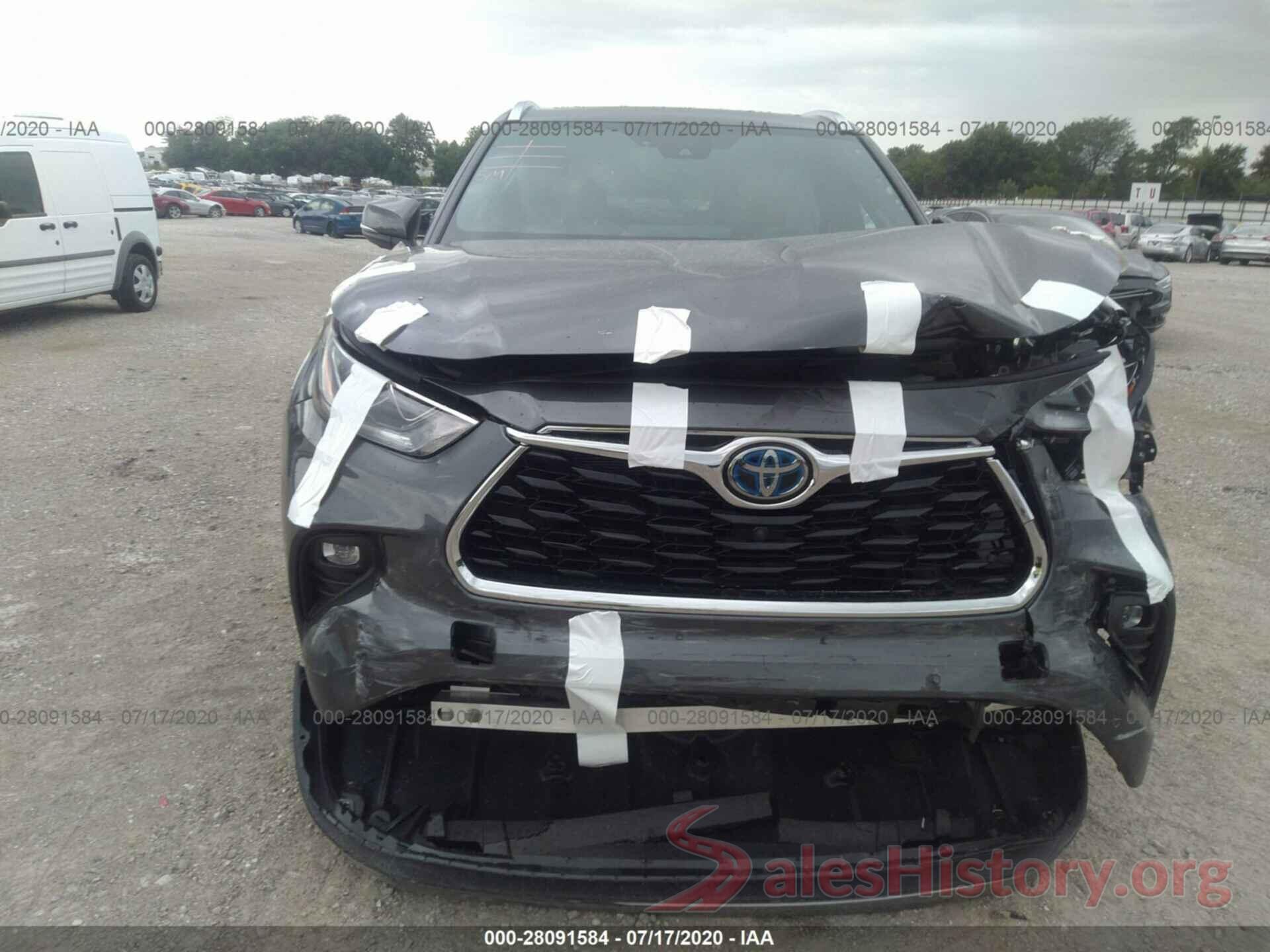 5TDEBRCHXLS007187 2020 TOYOTA HIGHLANDER