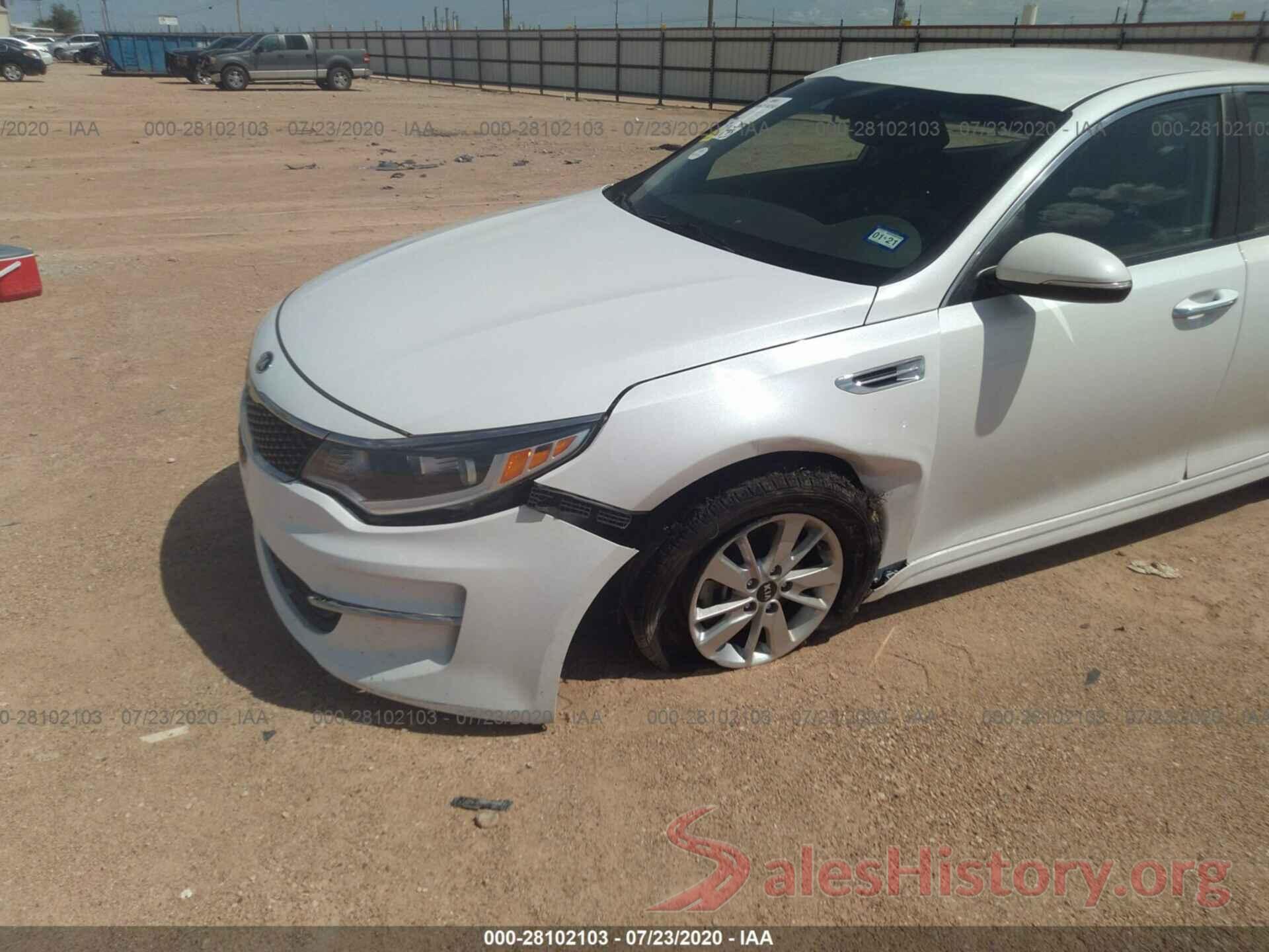 5XXGT4L33GG080664 2016 KIA OPTIMA