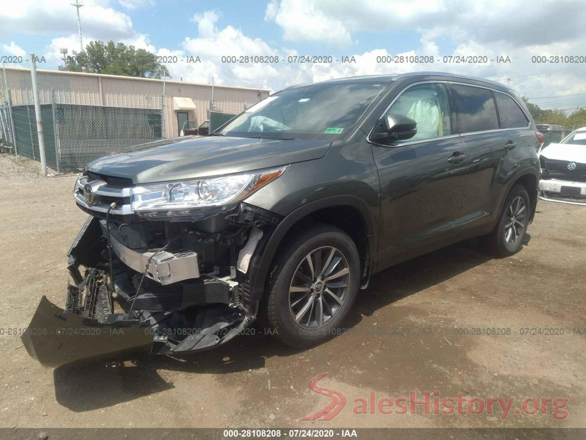 5TDJZRFH2KS990483 2019 TOYOTA HIGHLANDER