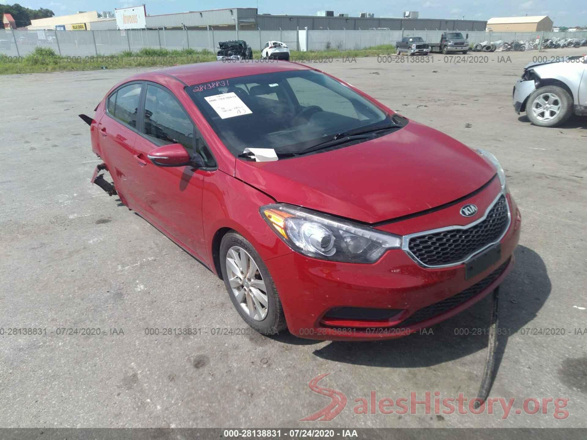 KNAFX4A61G5557820 2016 KIA FORTE