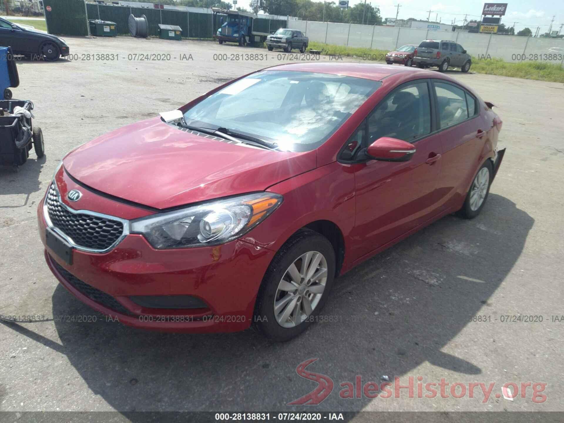 KNAFX4A61G5557820 2016 KIA FORTE