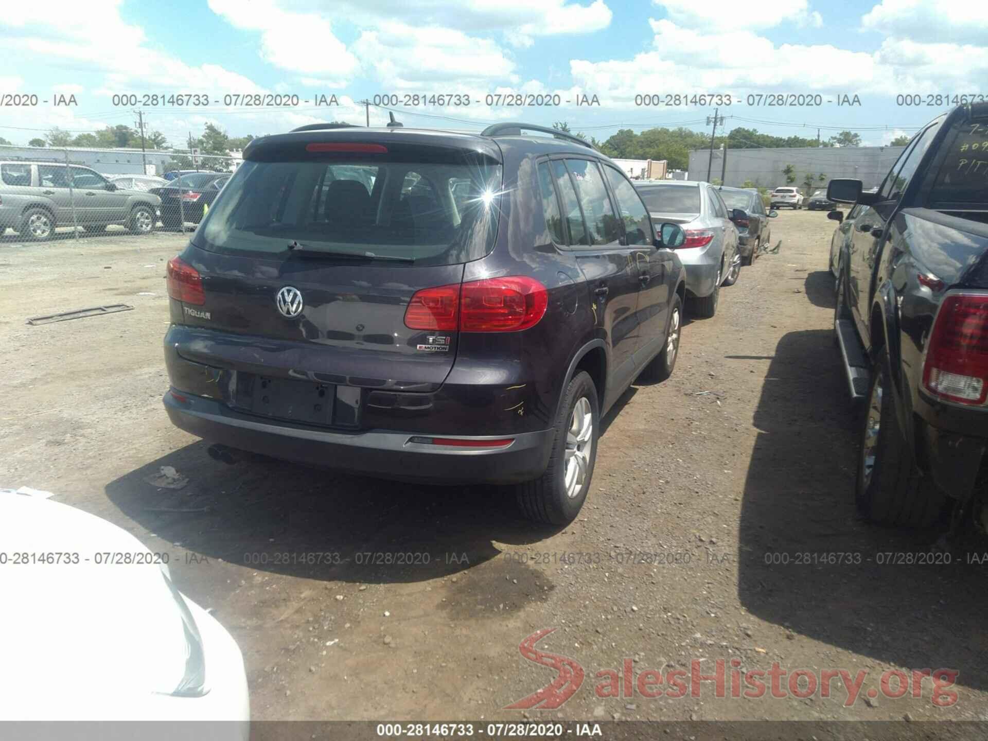 WVGBV7AXXGW501284 2016 VOLKSWAGEN TIGUAN