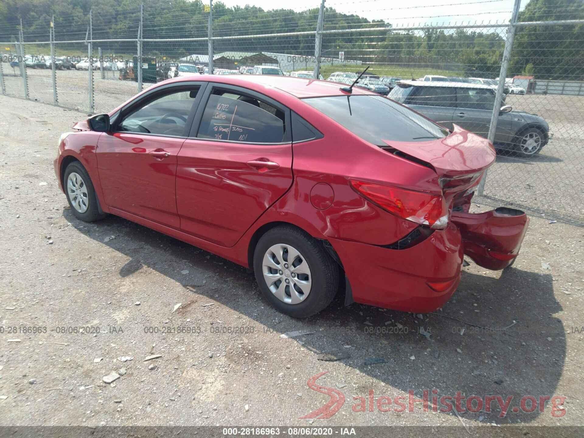 KMHCT4AEXGU117797 2016 HYUNDAI ACCENT