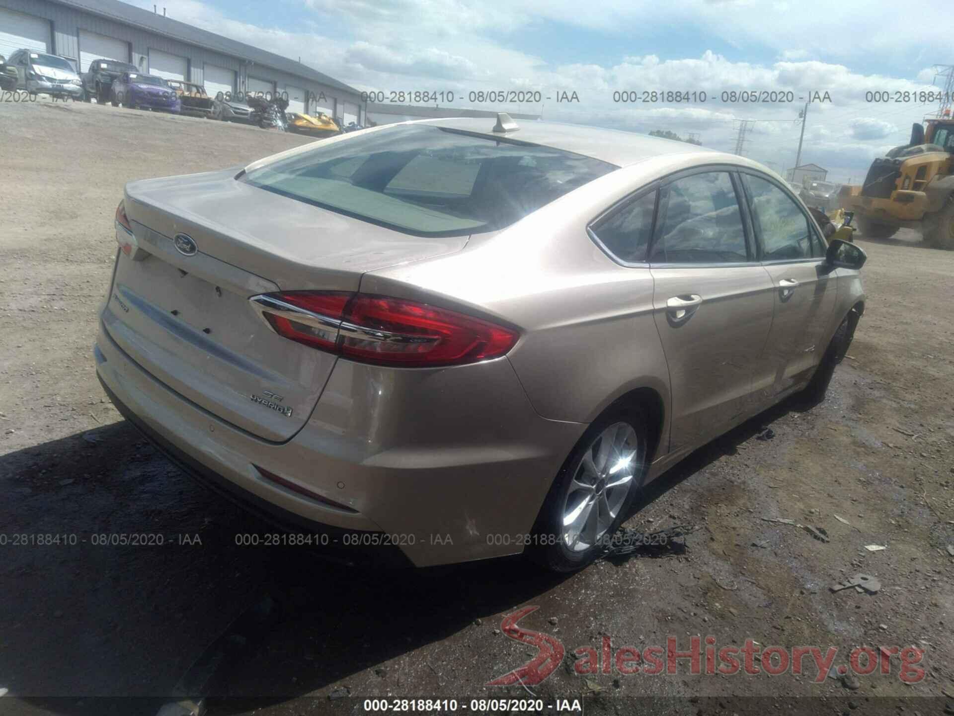 3FA6P0LU5KR119983 2019 FORD FUSION HYBRID