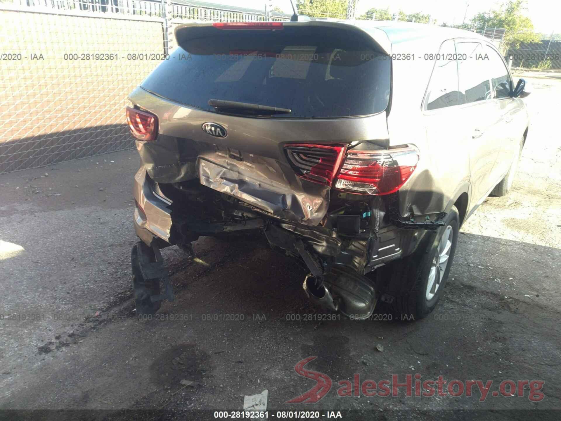 5XYPGDA55KG545085 2019 KIA SORENTO