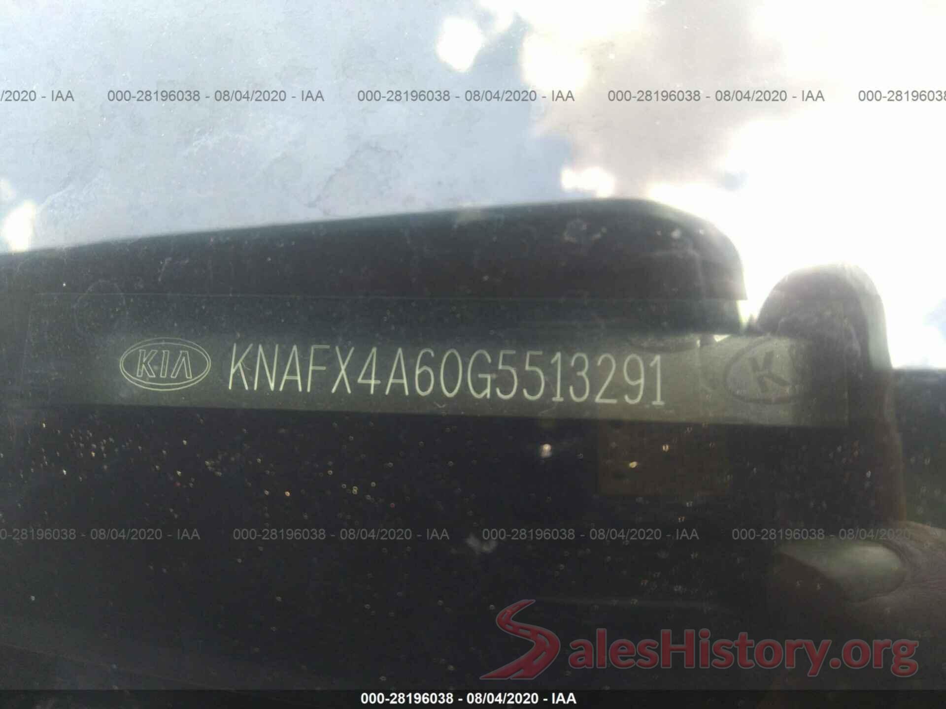 KNAFX4A60G5513291 2016 KIA FORTE