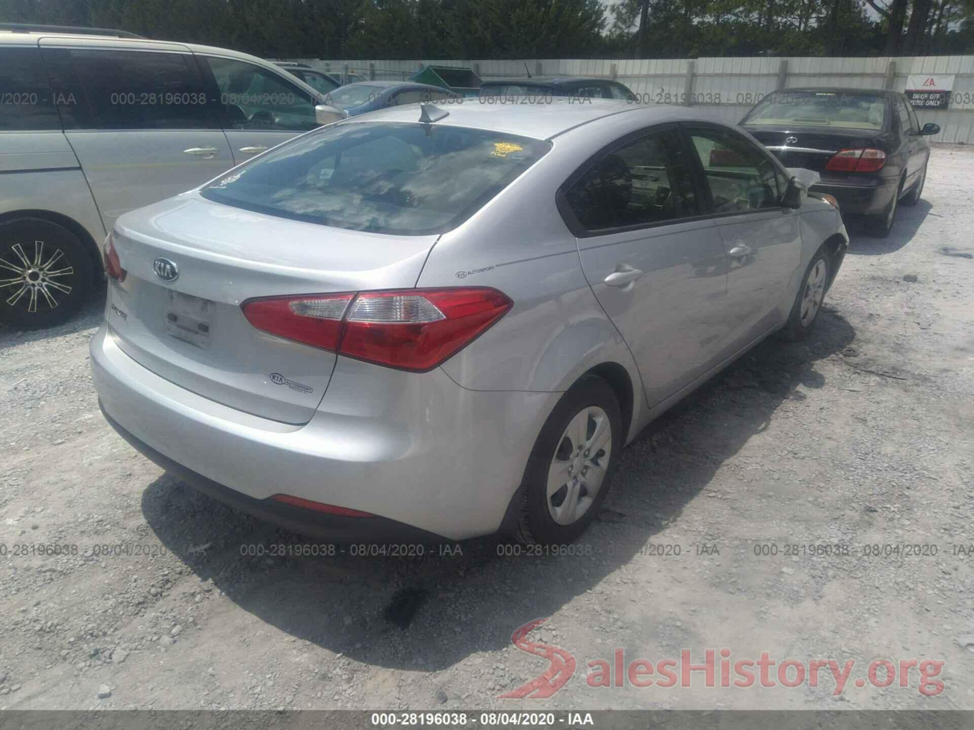 KNAFX4A60G5513291 2016 KIA FORTE