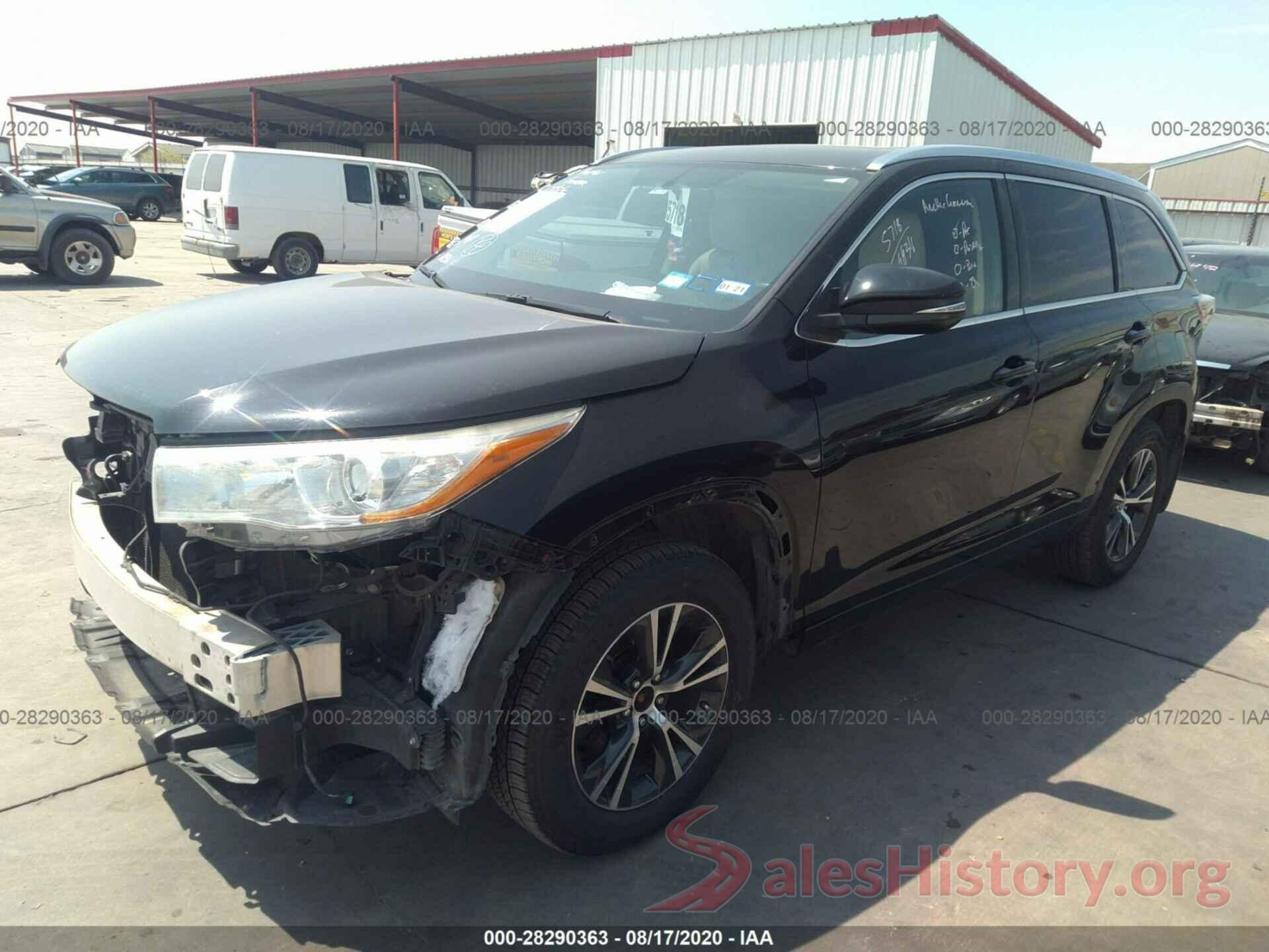 5TDJKRFH6GS243884 2016 TOYOTA HIGHLANDER