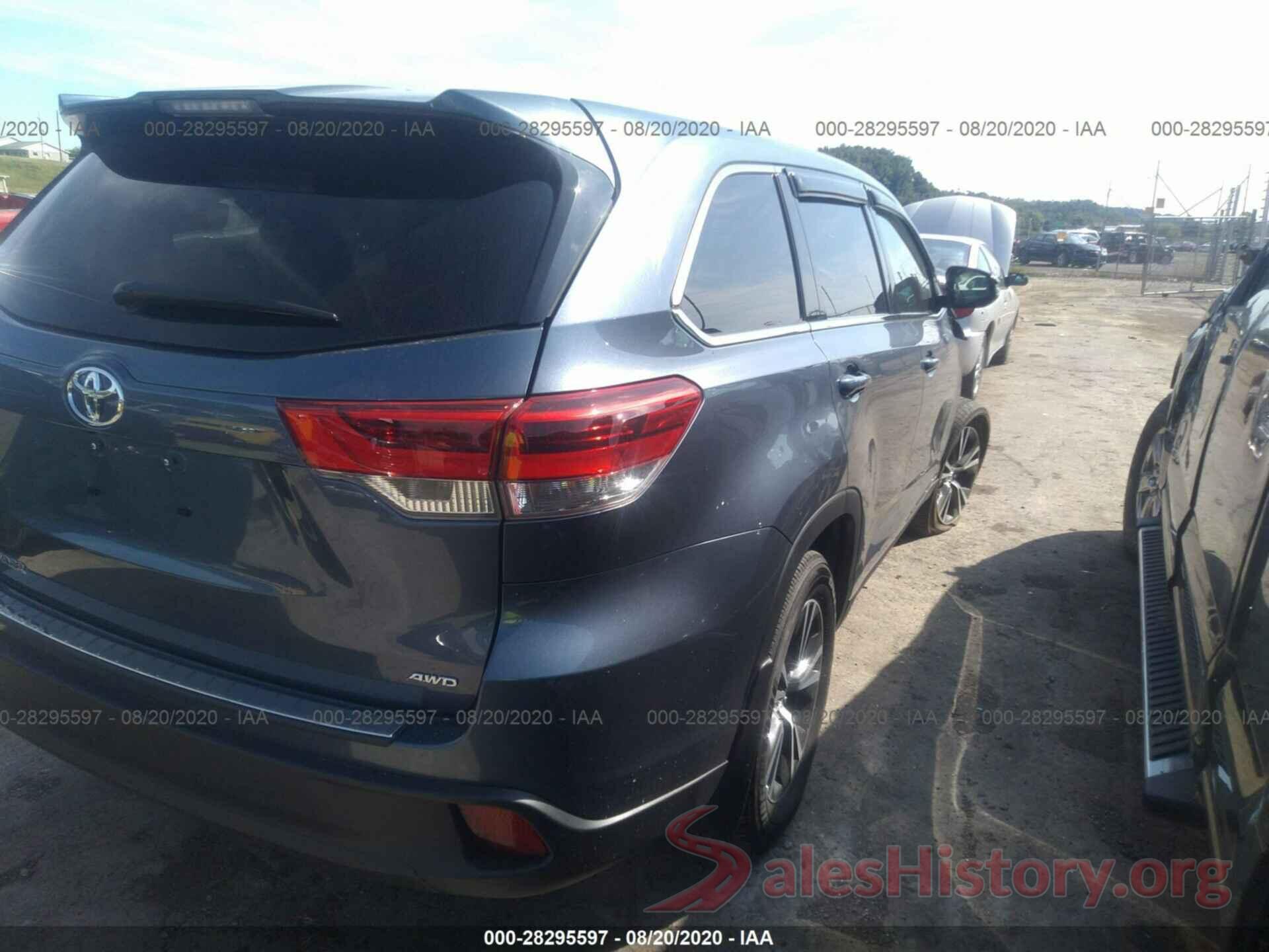 5TDBZRFH4KS707389 2019 TOYOTA HIGHLANDER