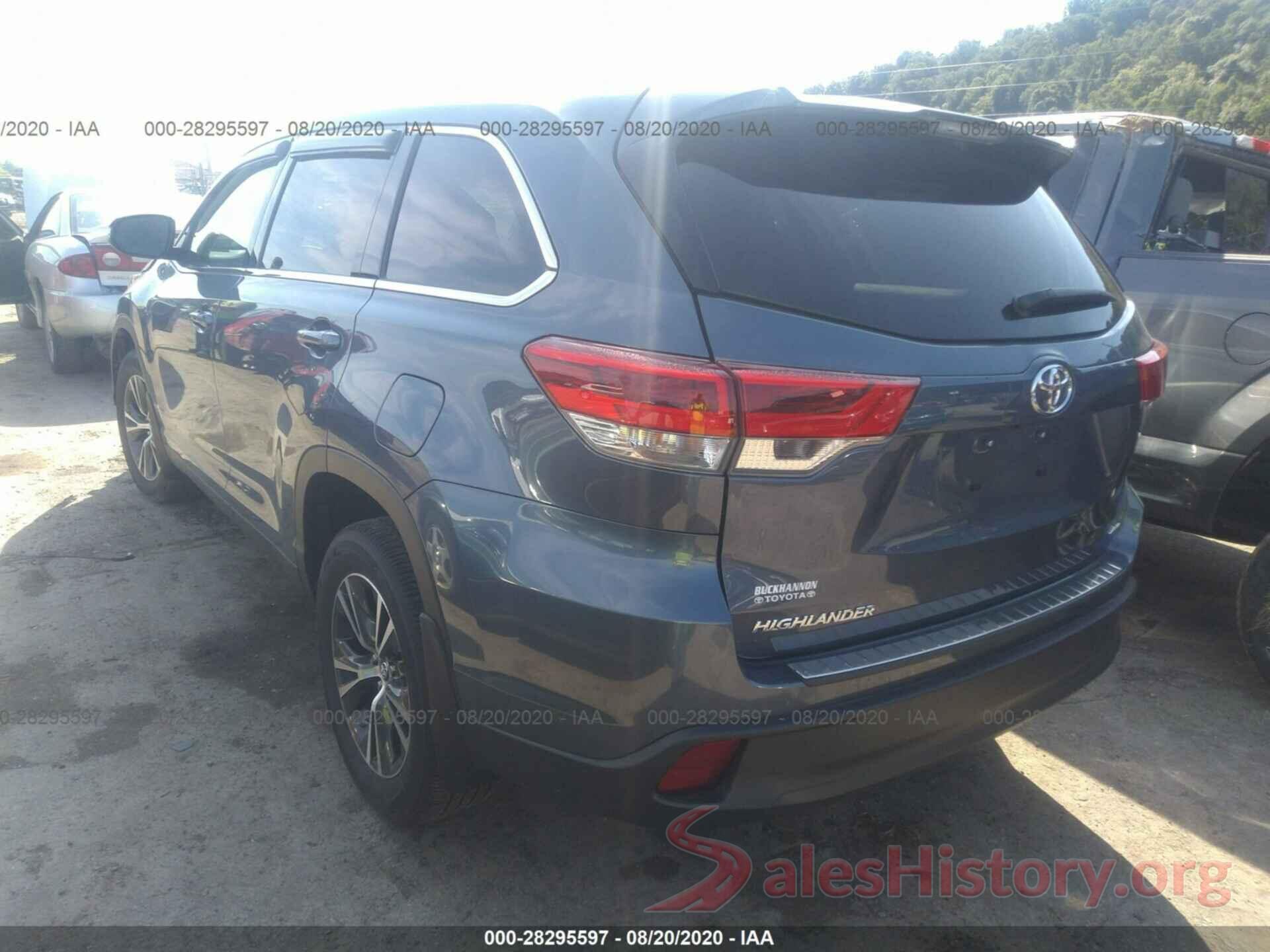 5TDBZRFH4KS707389 2019 TOYOTA HIGHLANDER