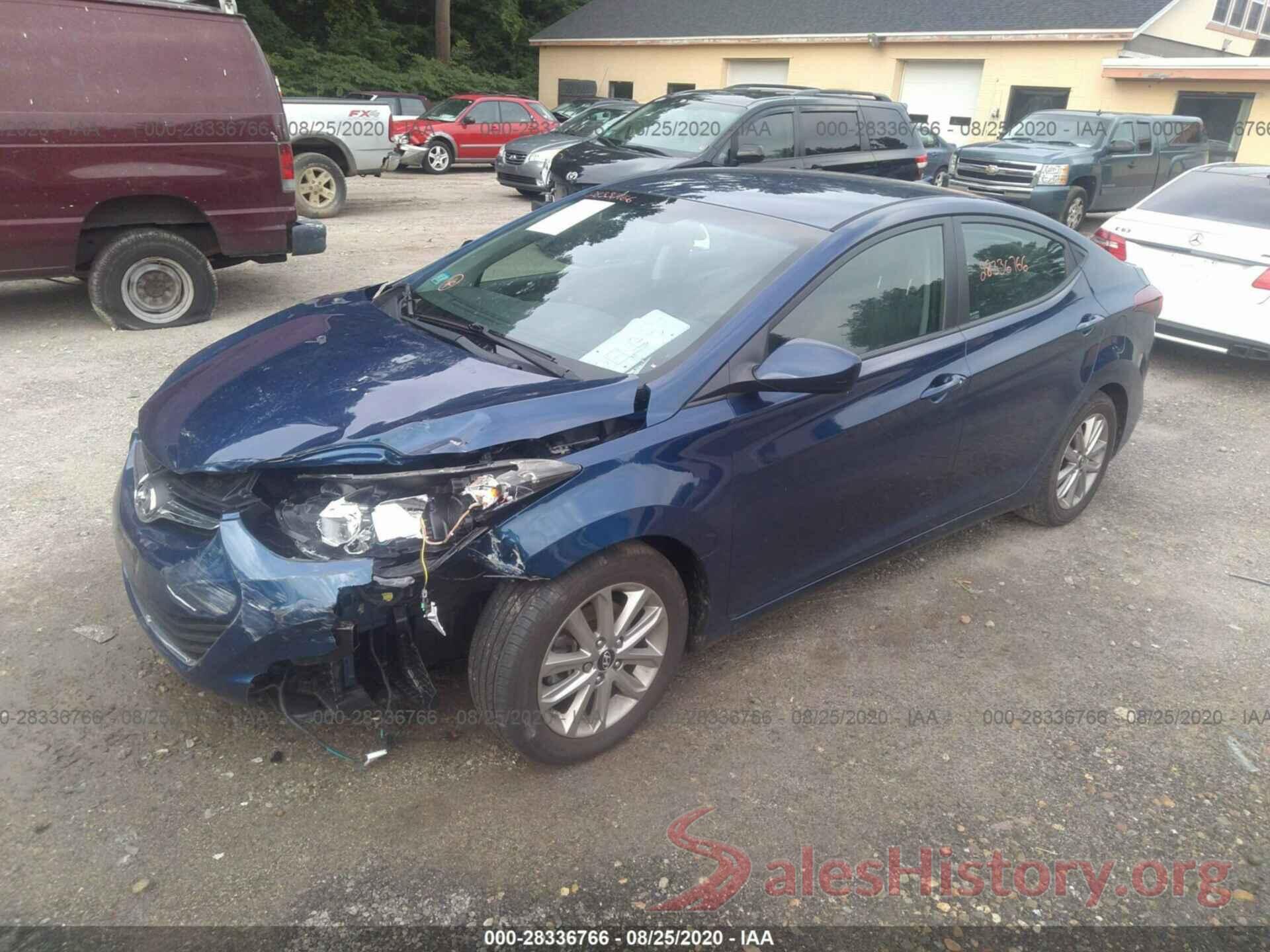 5NPDH4AE4GH654170 2016 HYUNDAI ELANTRA