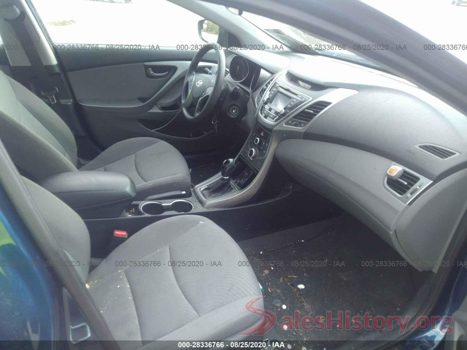 5NPDH4AE4GH654170 2016 HYUNDAI ELANTRA