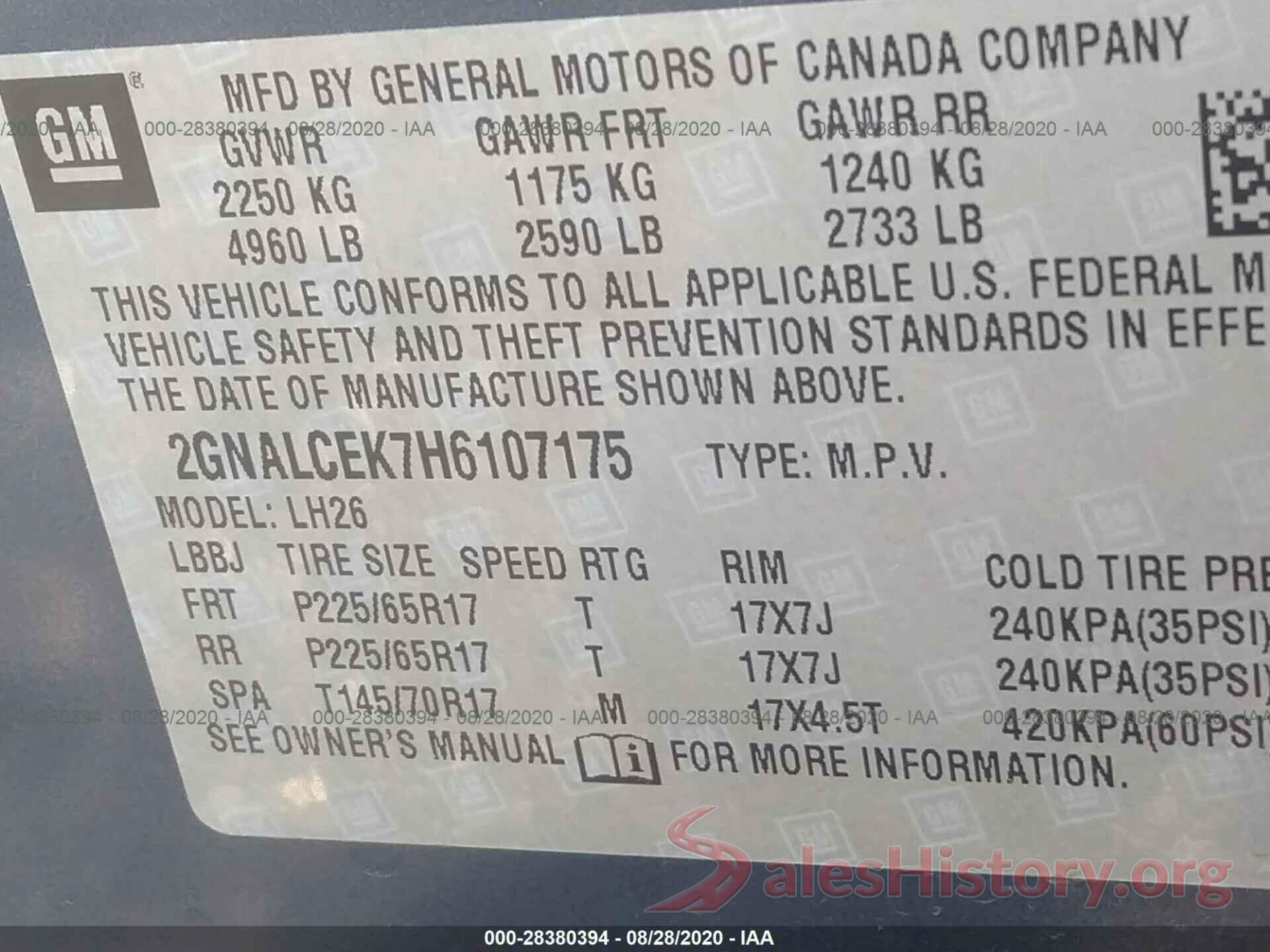 2GNALCEK7H6107175 2017 CHEVROLET EQUINOX