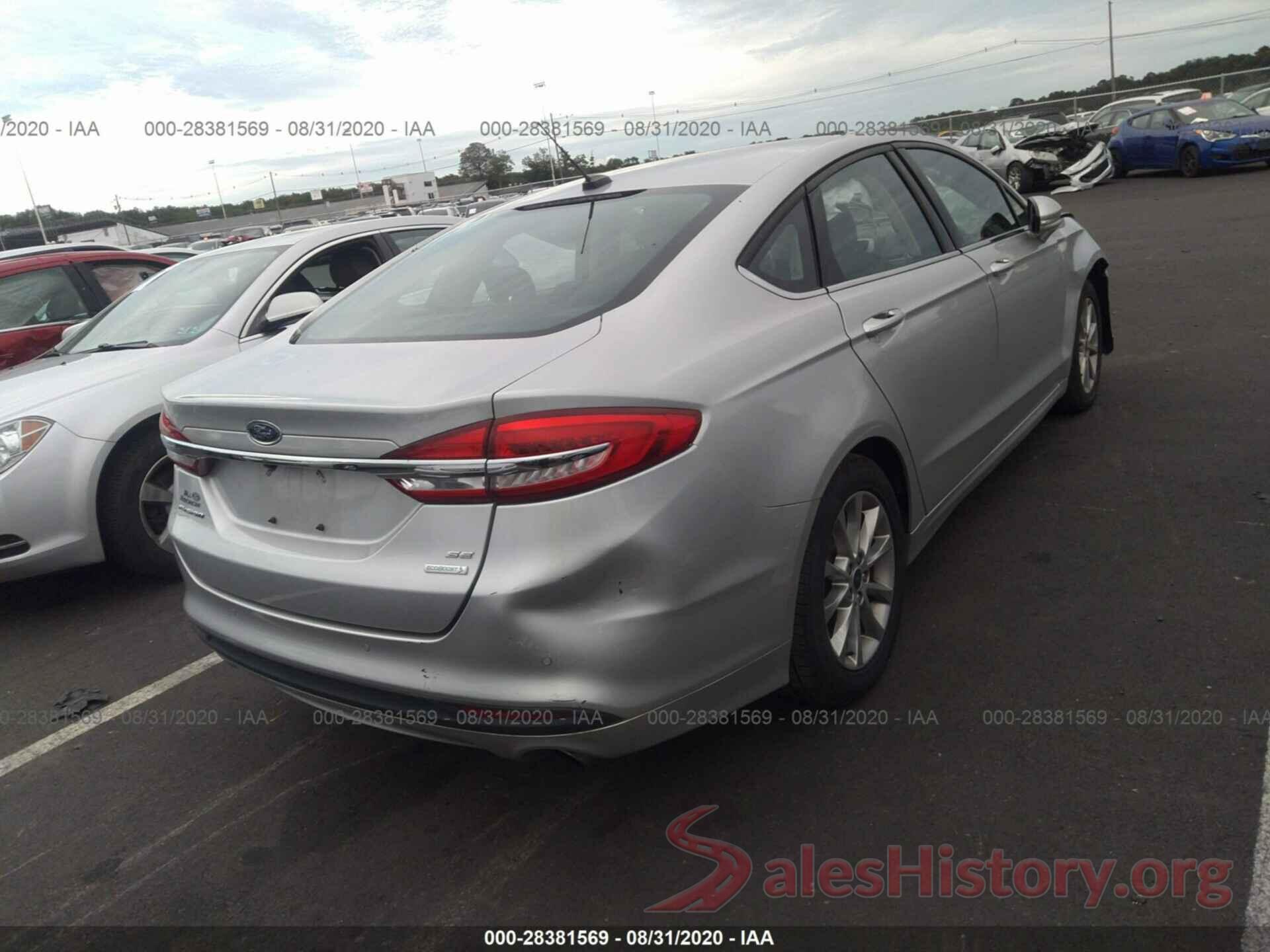 3FA6P0HD9HR345736 2017 FORD FUSION