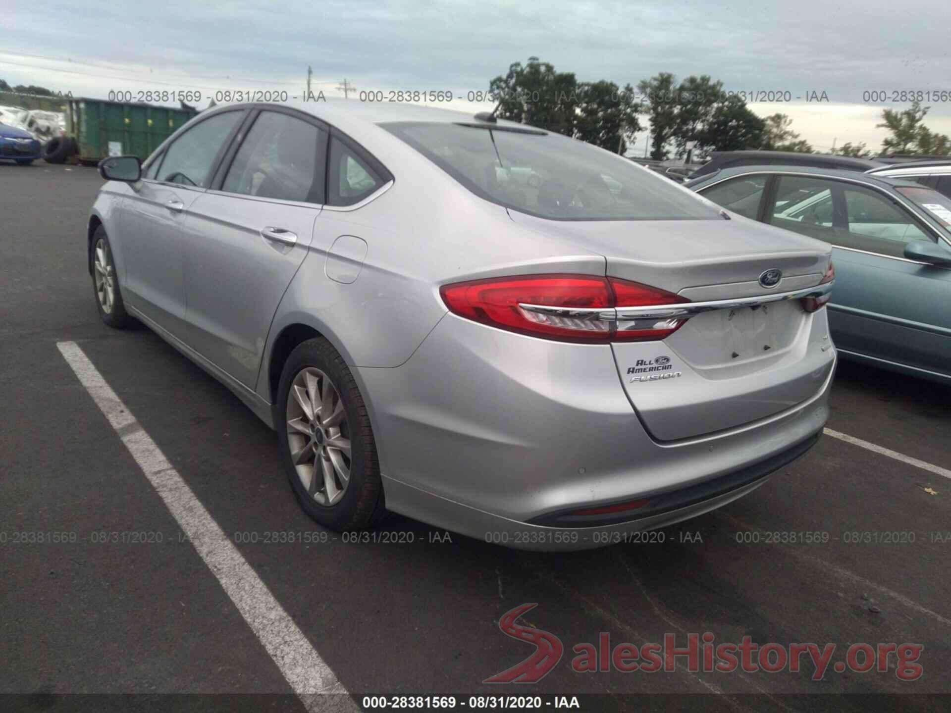 3FA6P0HD9HR345736 2017 FORD FUSION