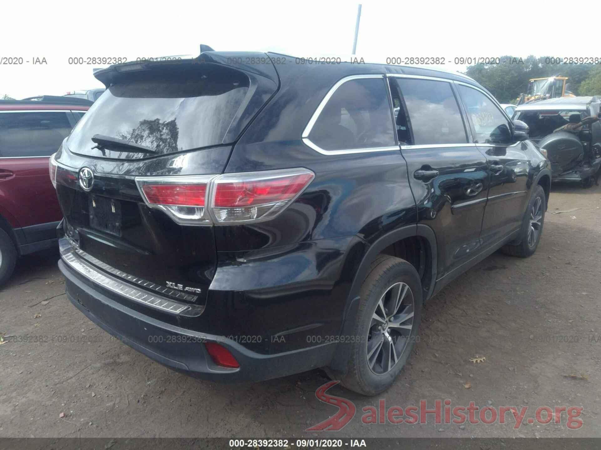 5TDJKRFH7GS266655 2016 TOYOTA HIGHLANDER