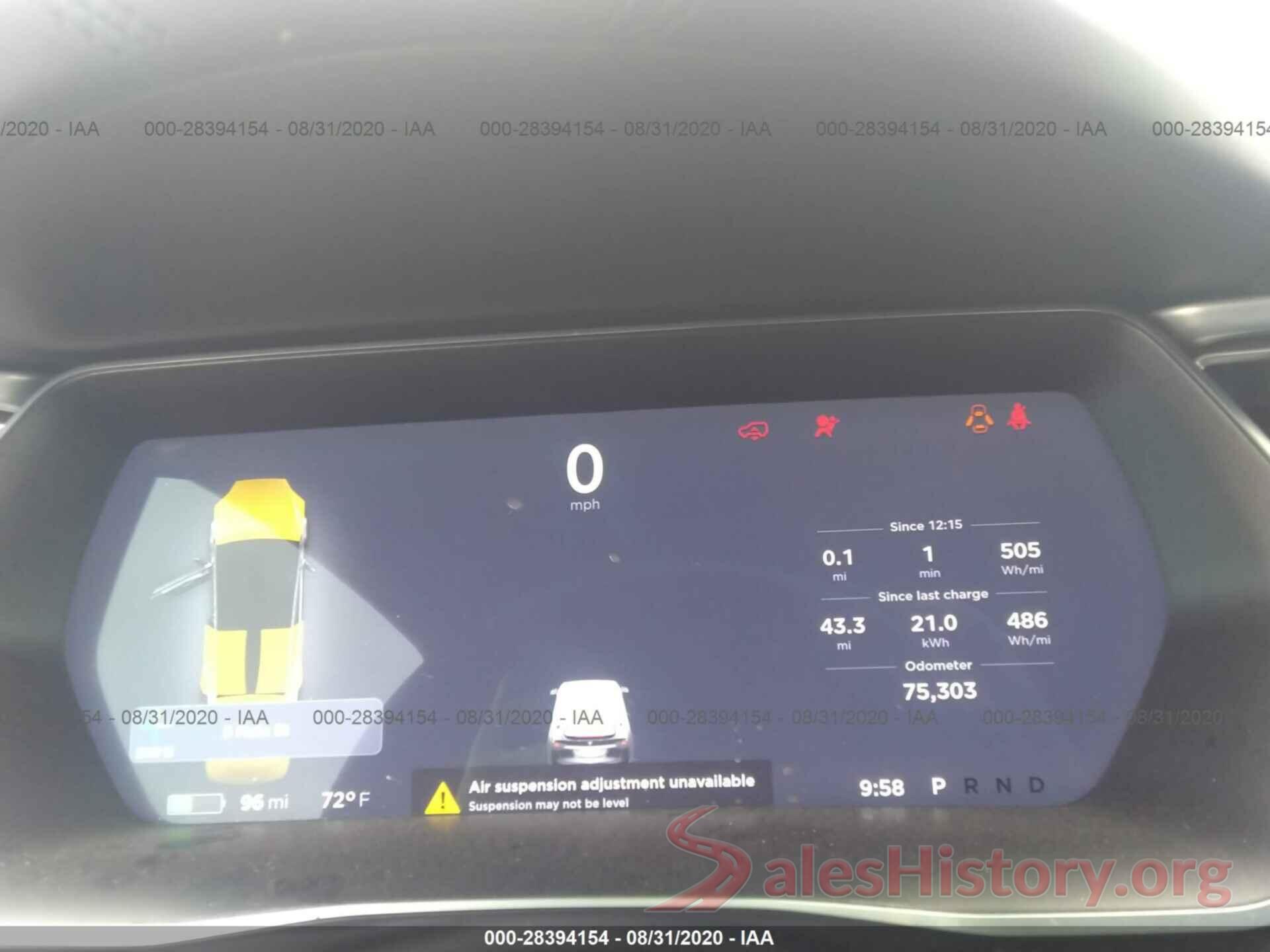 5YJXCAE26JF092630 2018 TESLA MODEL X