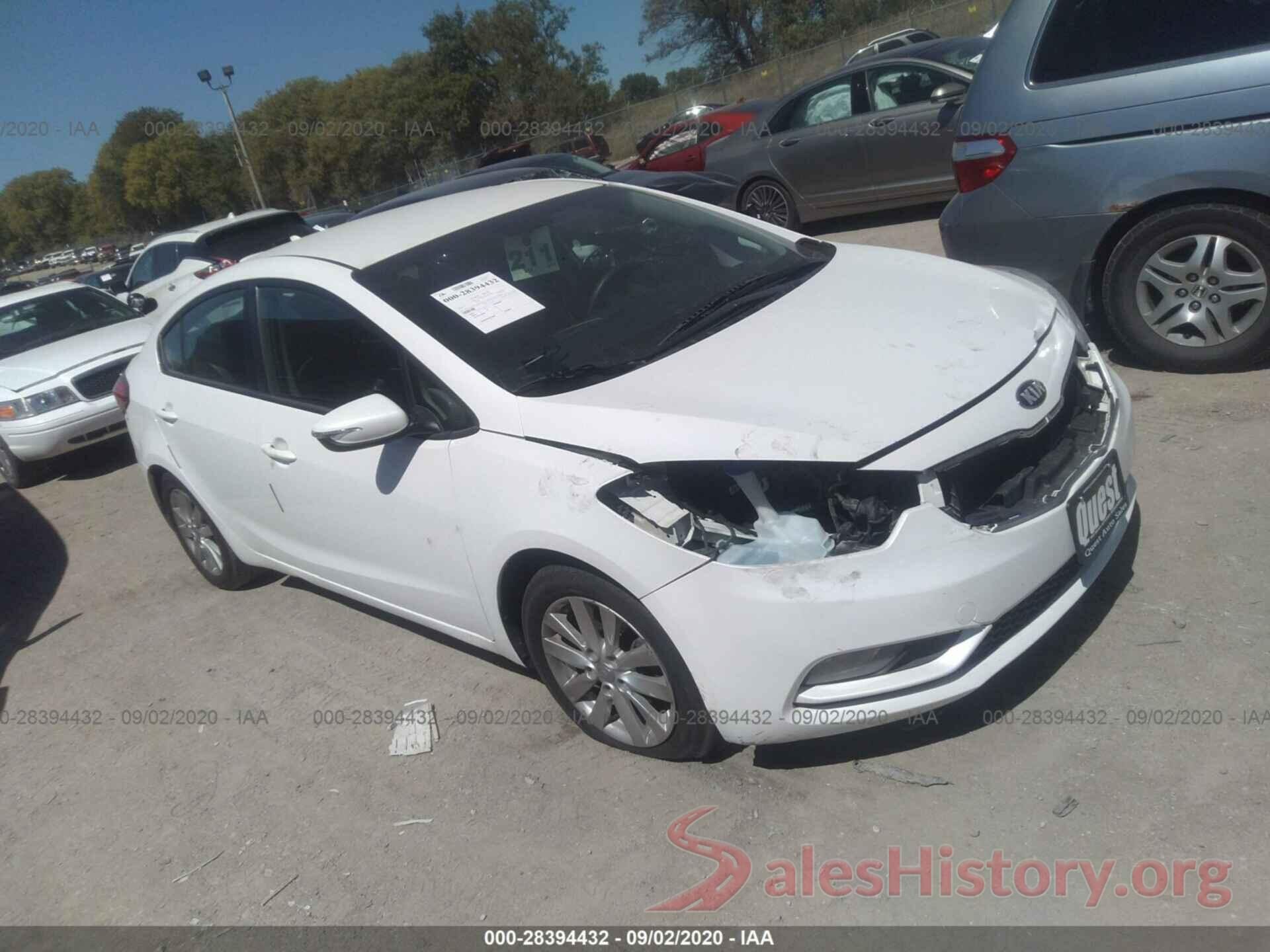 KNAFX4A63G5459159 2016 KIA FORTE