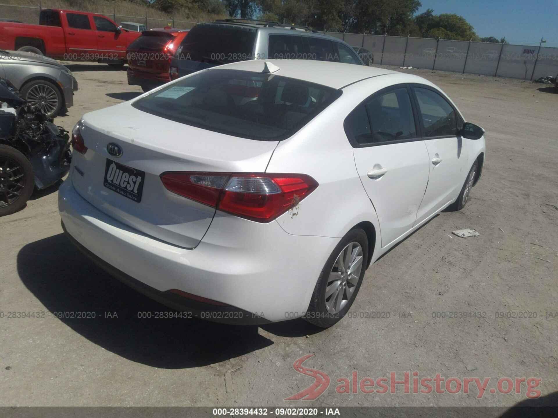 KNAFX4A63G5459159 2016 KIA FORTE