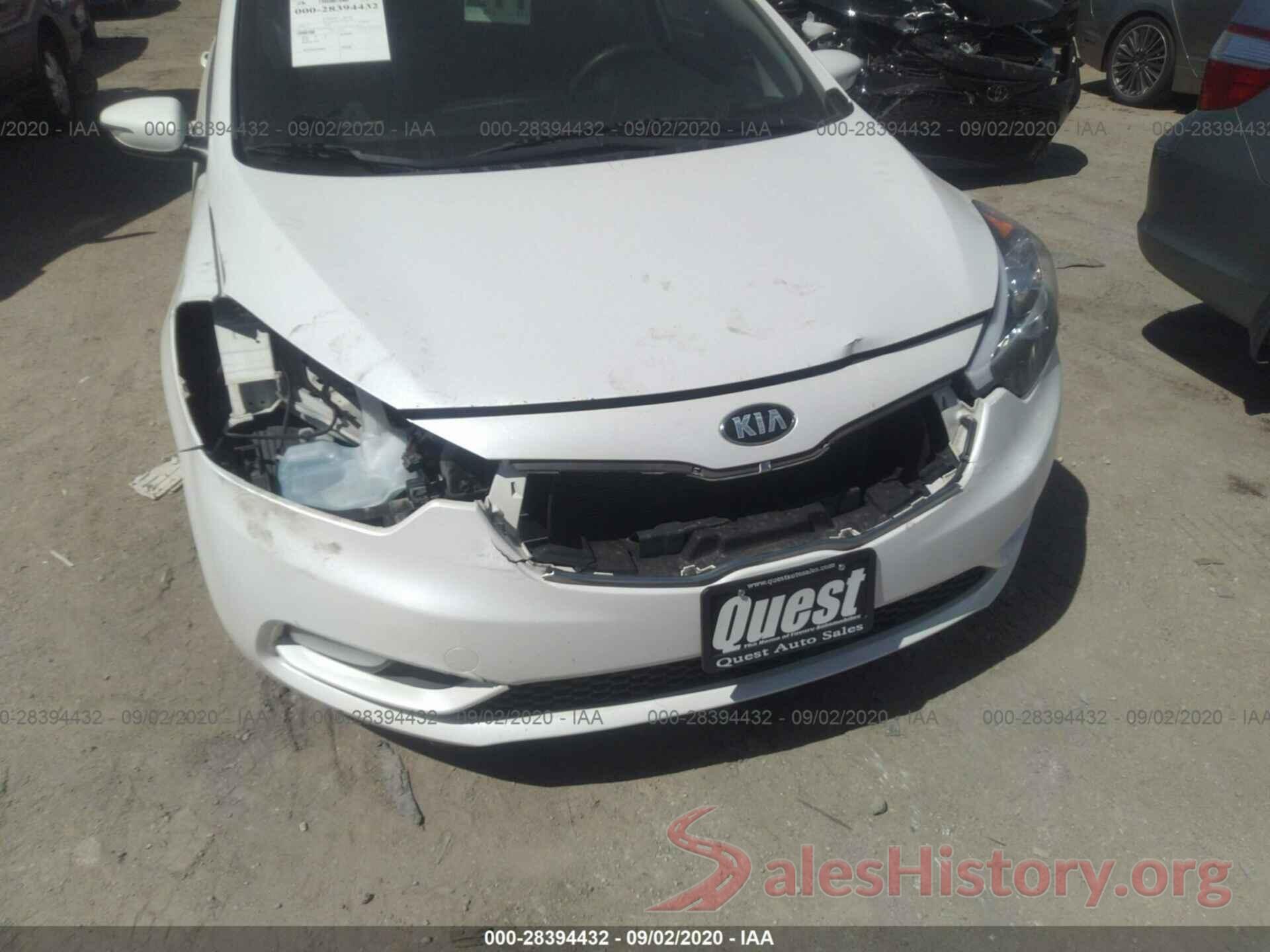 KNAFX4A63G5459159 2016 KIA FORTE