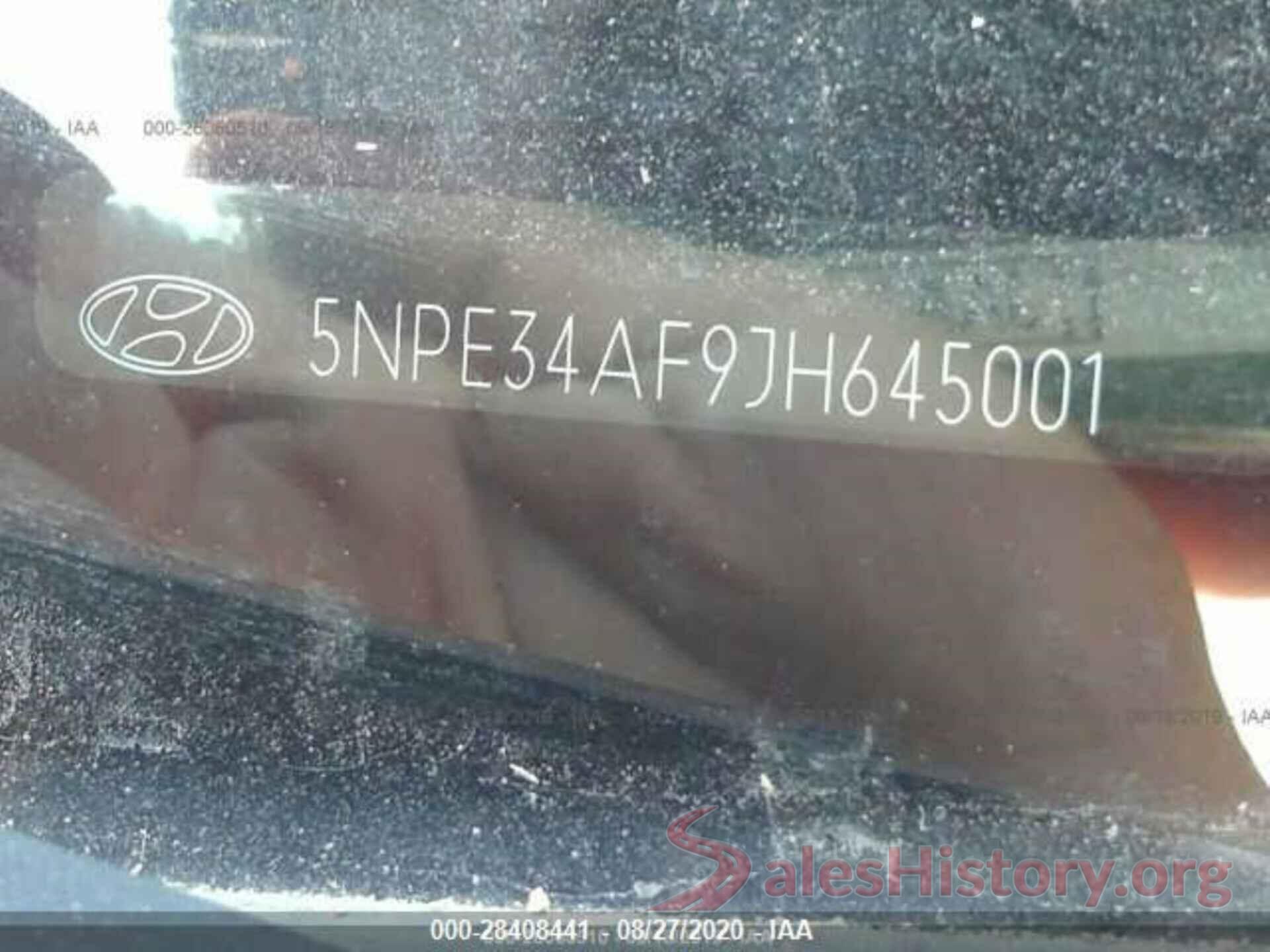 5NPE34AF9JH645001 2018 HYUNDAI SONATA