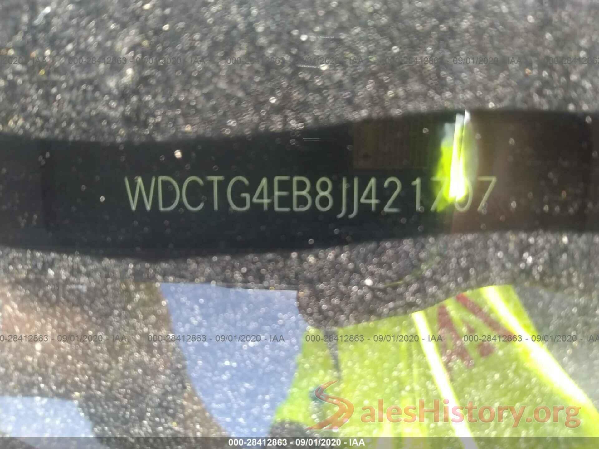 WDCTG4EB8JJ421707 2018 MERCEDES-BENZ GLA