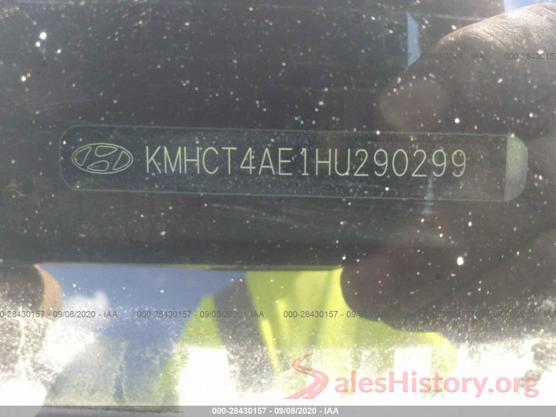 KMHCT4AE1HU290299 2017 HYUNDAI ACCENT