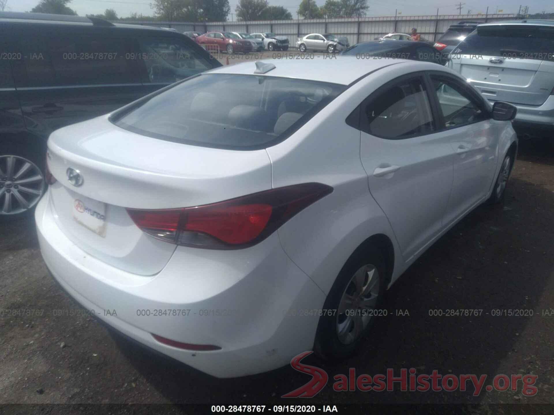 5NPDH4AE8GH676527 2016 HYUNDAI ELANTRA