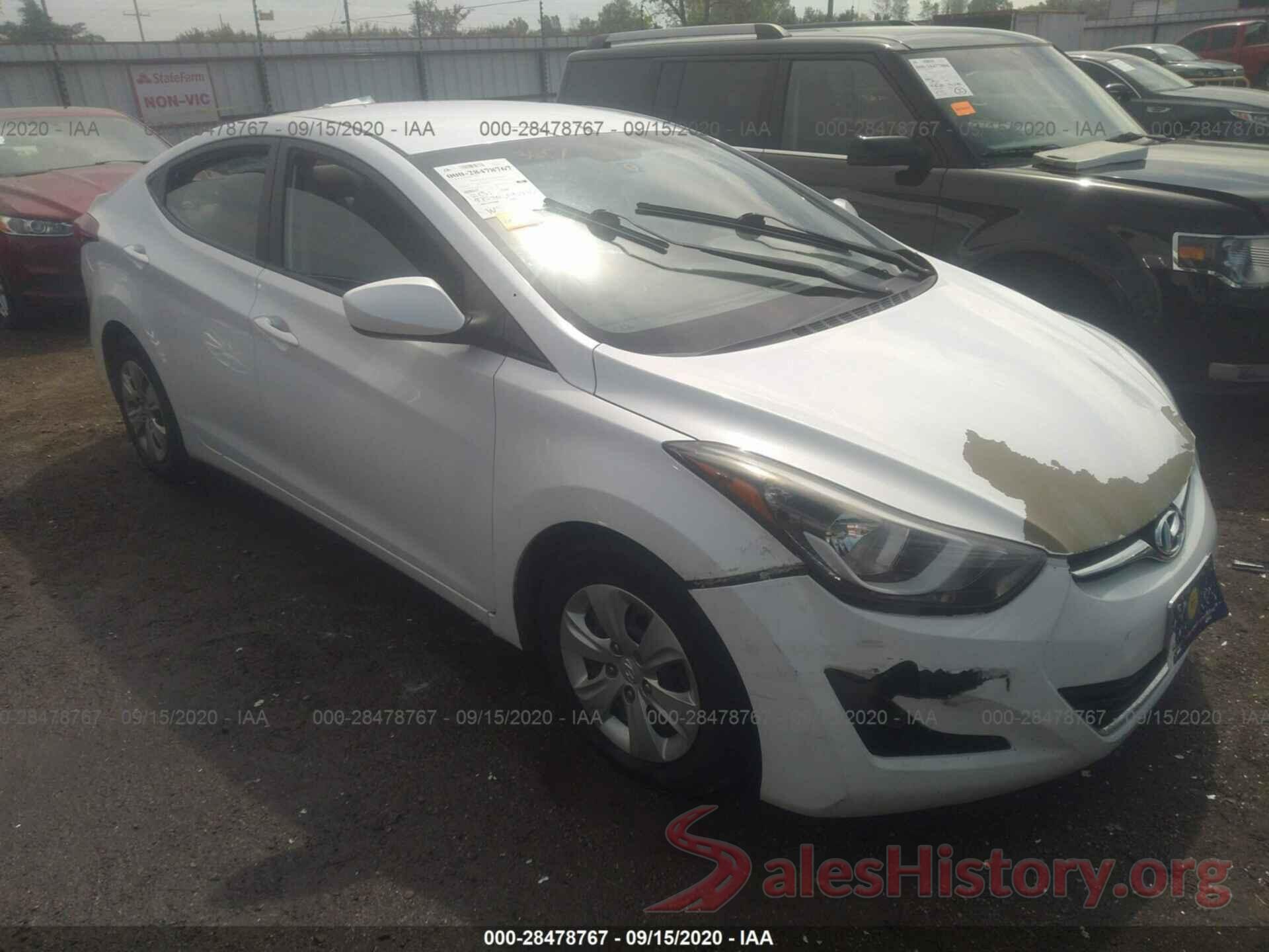 5NPDH4AE8GH676527 2016 HYUNDAI ELANTRA