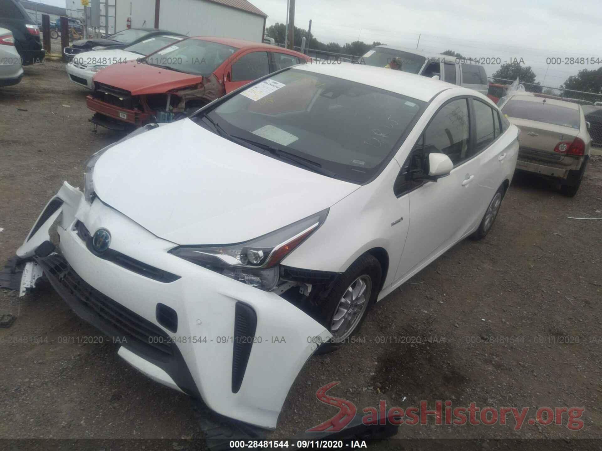 JTDKARFU7L3112611 2020 TOYOTA PRIUS