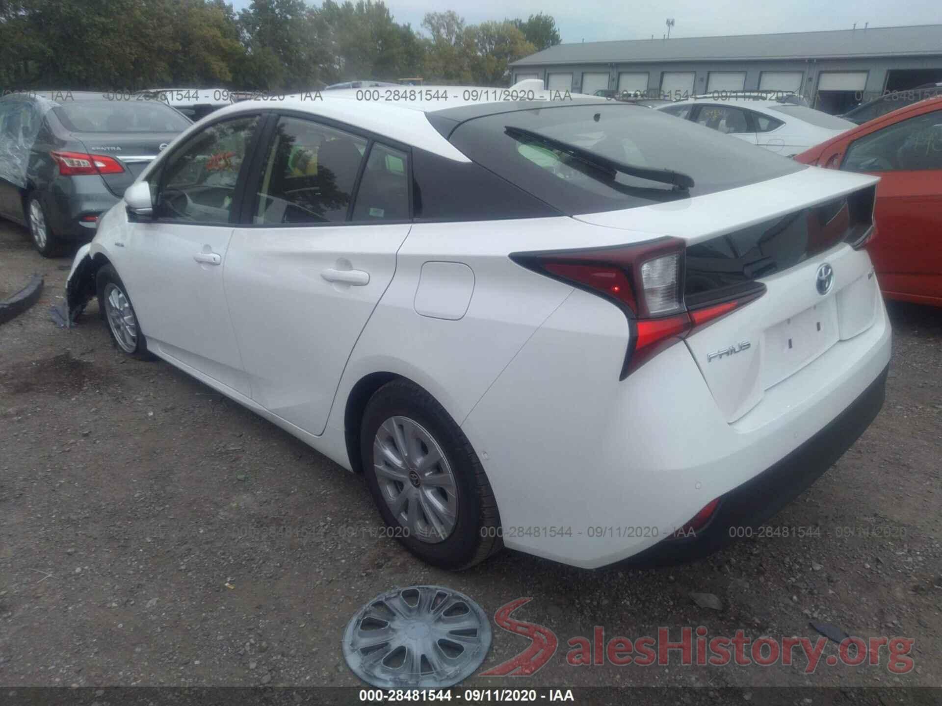 JTDKARFU7L3112611 2020 TOYOTA PRIUS