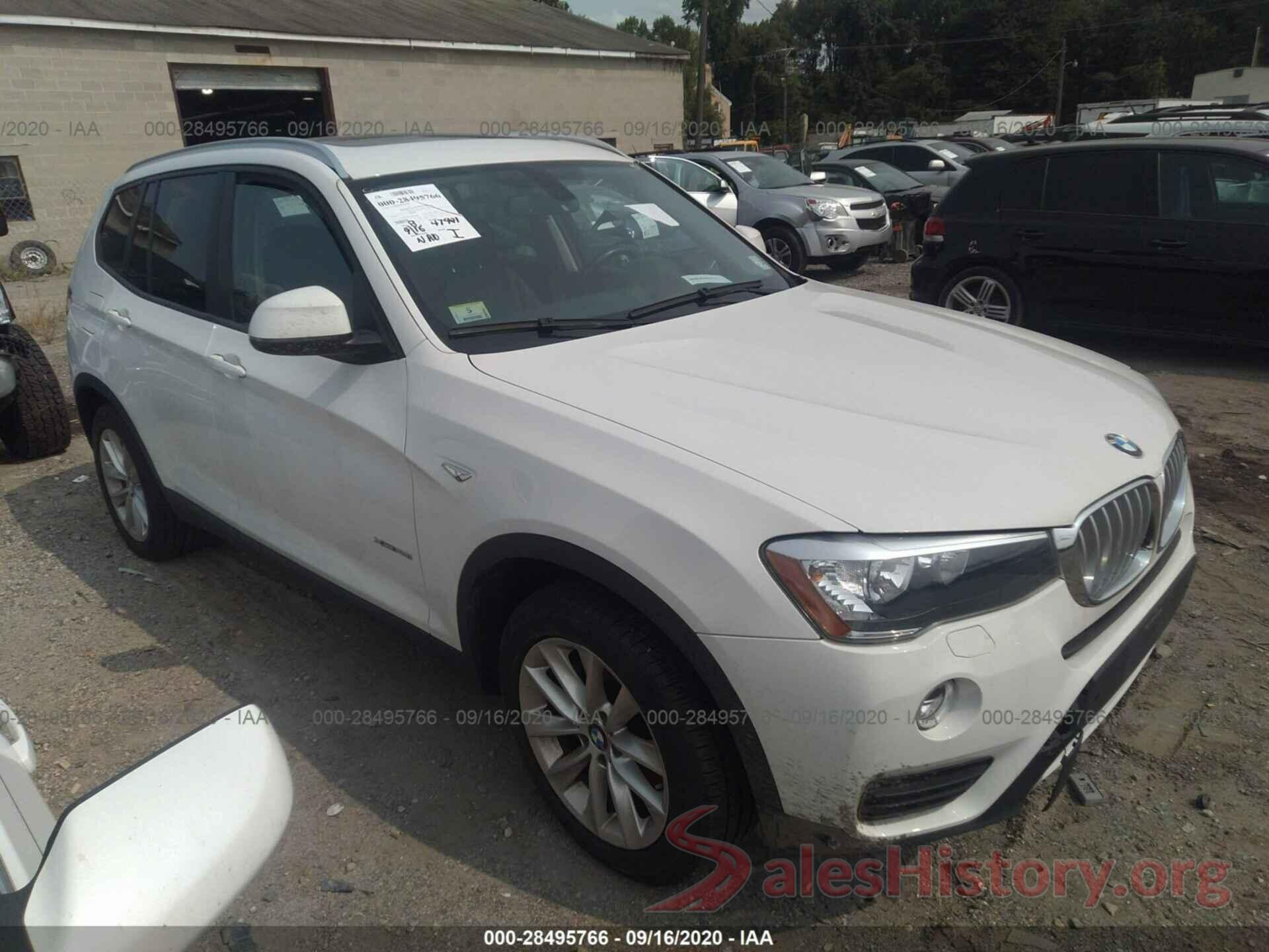 5UXWX9C56G0D87442 2016 BMW X3