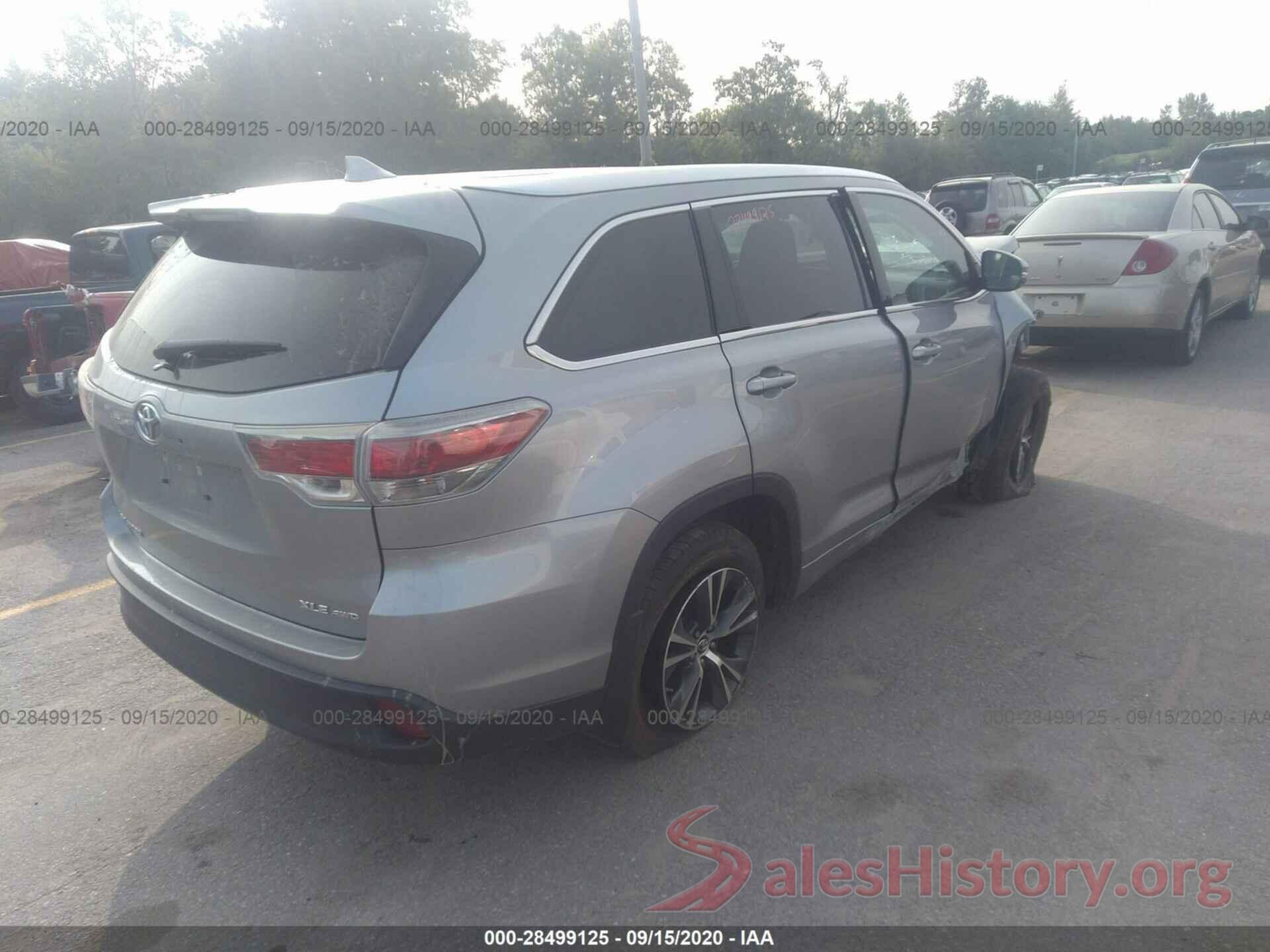 5TDJKRFH1GS505164 2016 TOYOTA HIGHLANDER