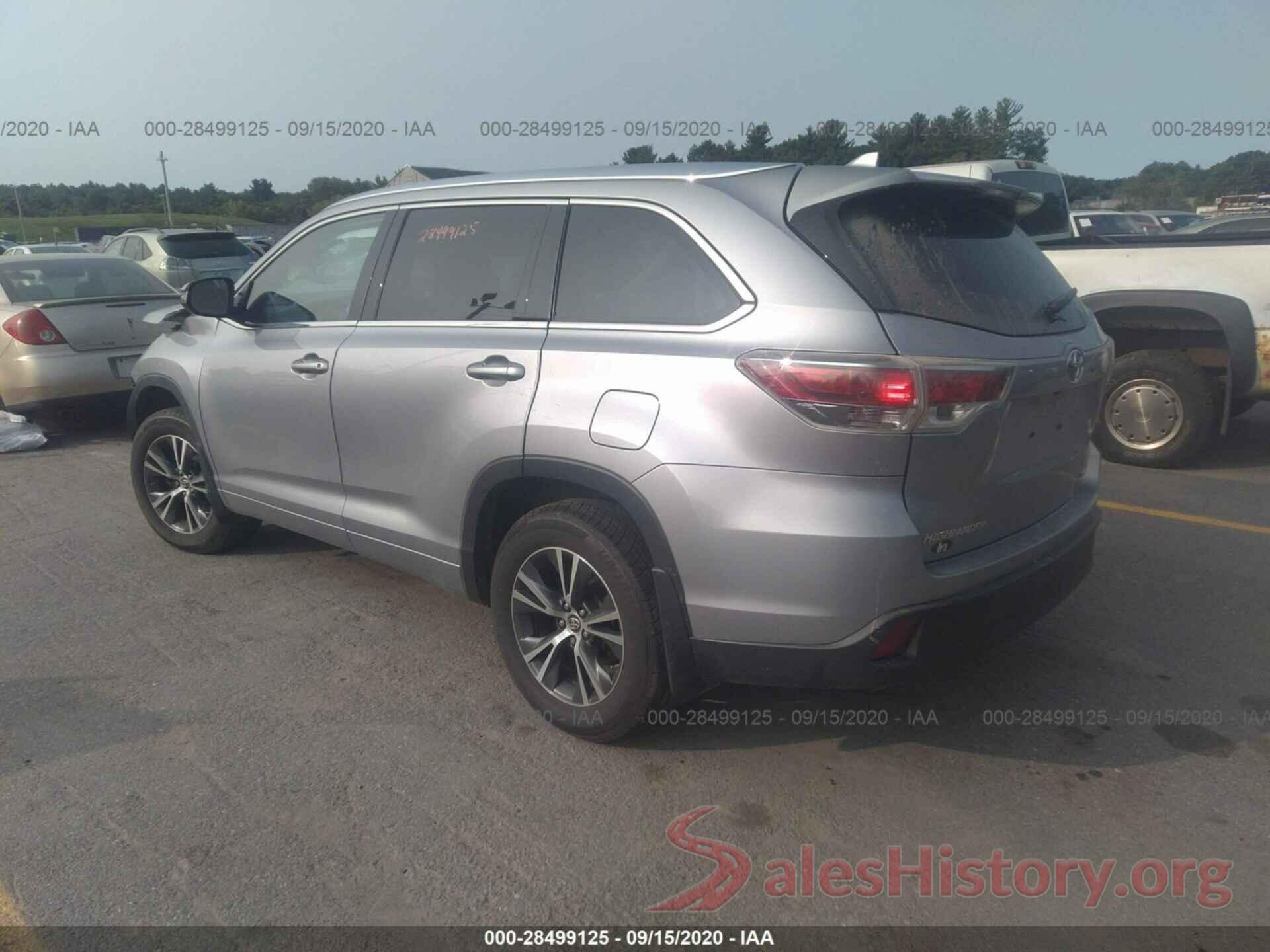 5TDJKRFH1GS505164 2016 TOYOTA HIGHLANDER