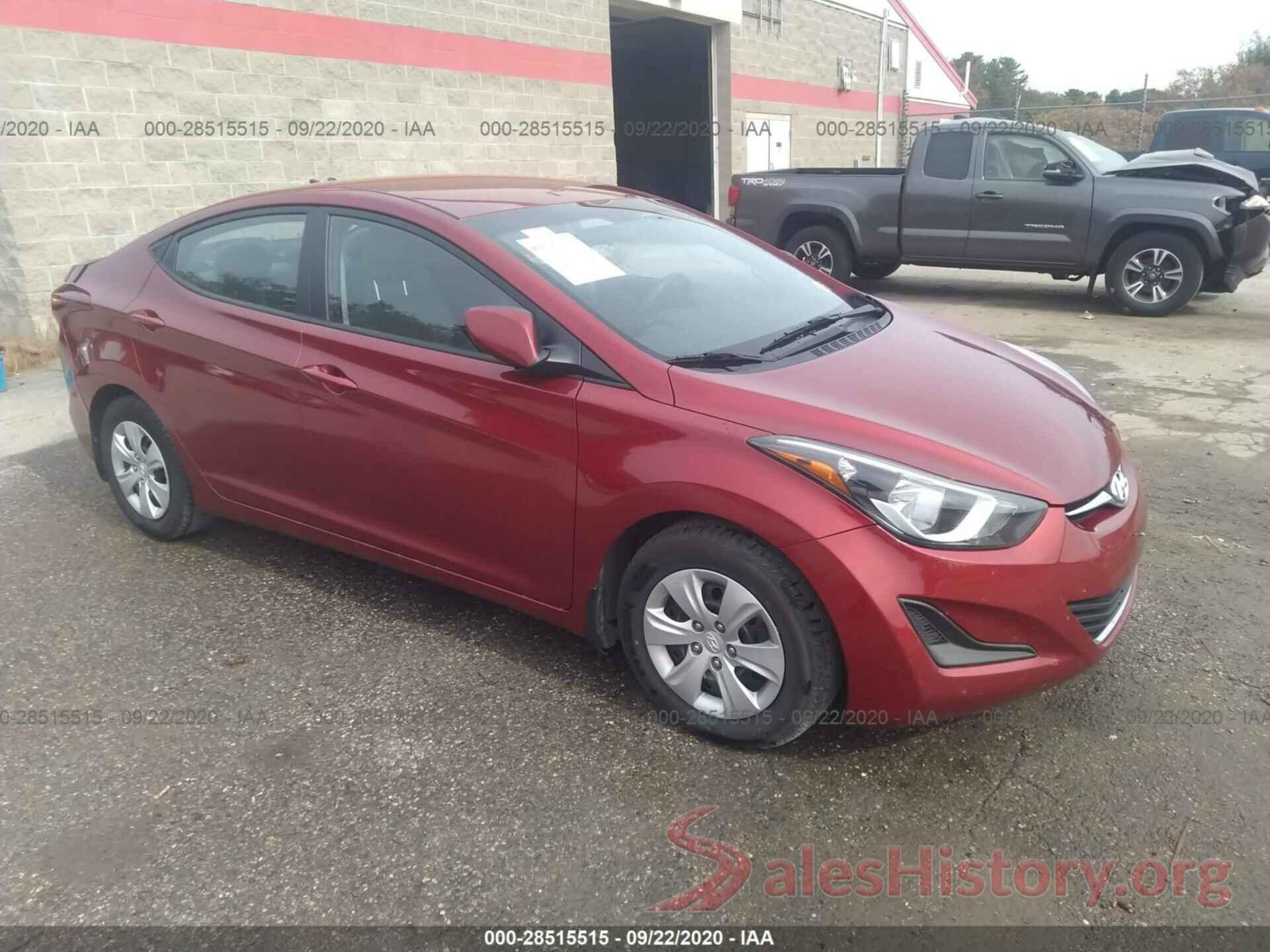 5NPDH4AE0GH787492 2016 HYUNDAI ELANTRA